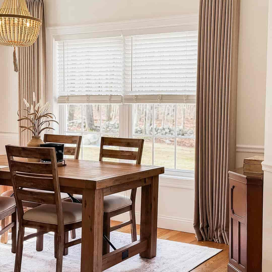 Doria Distressed Persian Heriz Muted Brown Beige Rug - Dining Room Rugs