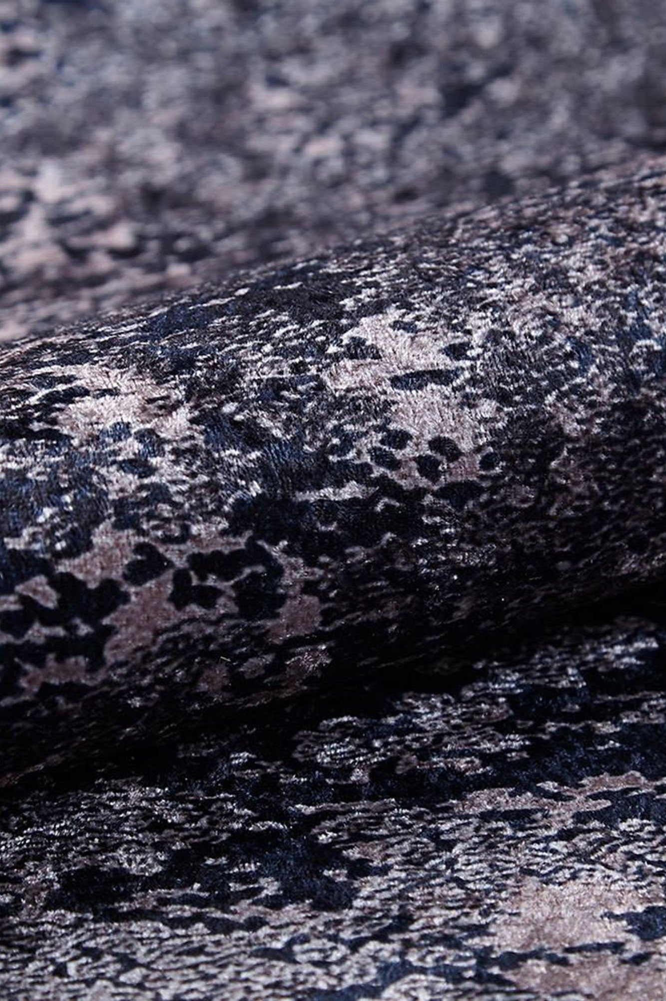 Ece Distressed Black Muted Pink Blush Rug