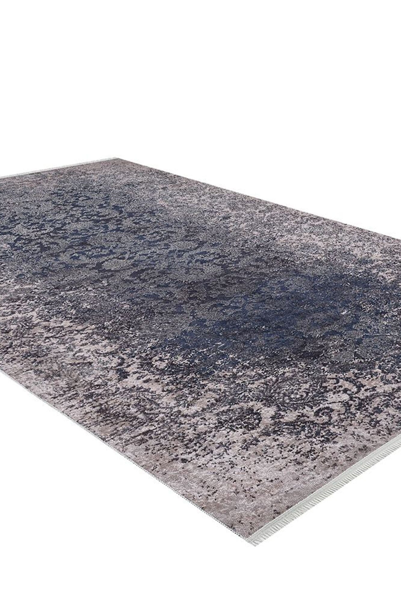 Ece Distressed Black Muted Pink Blush Rug