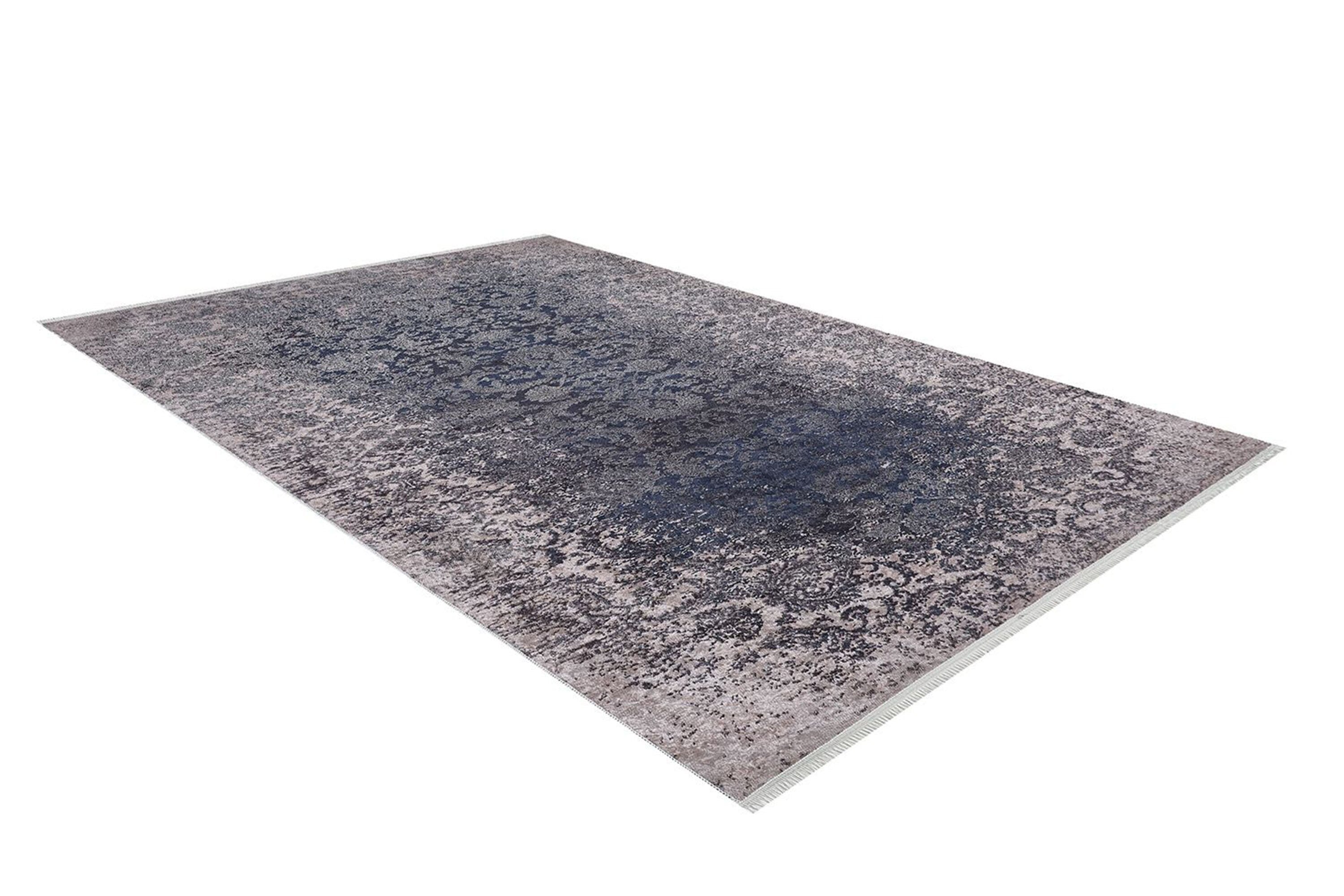 Ece Distressed Black Muted Pink Blush Rug