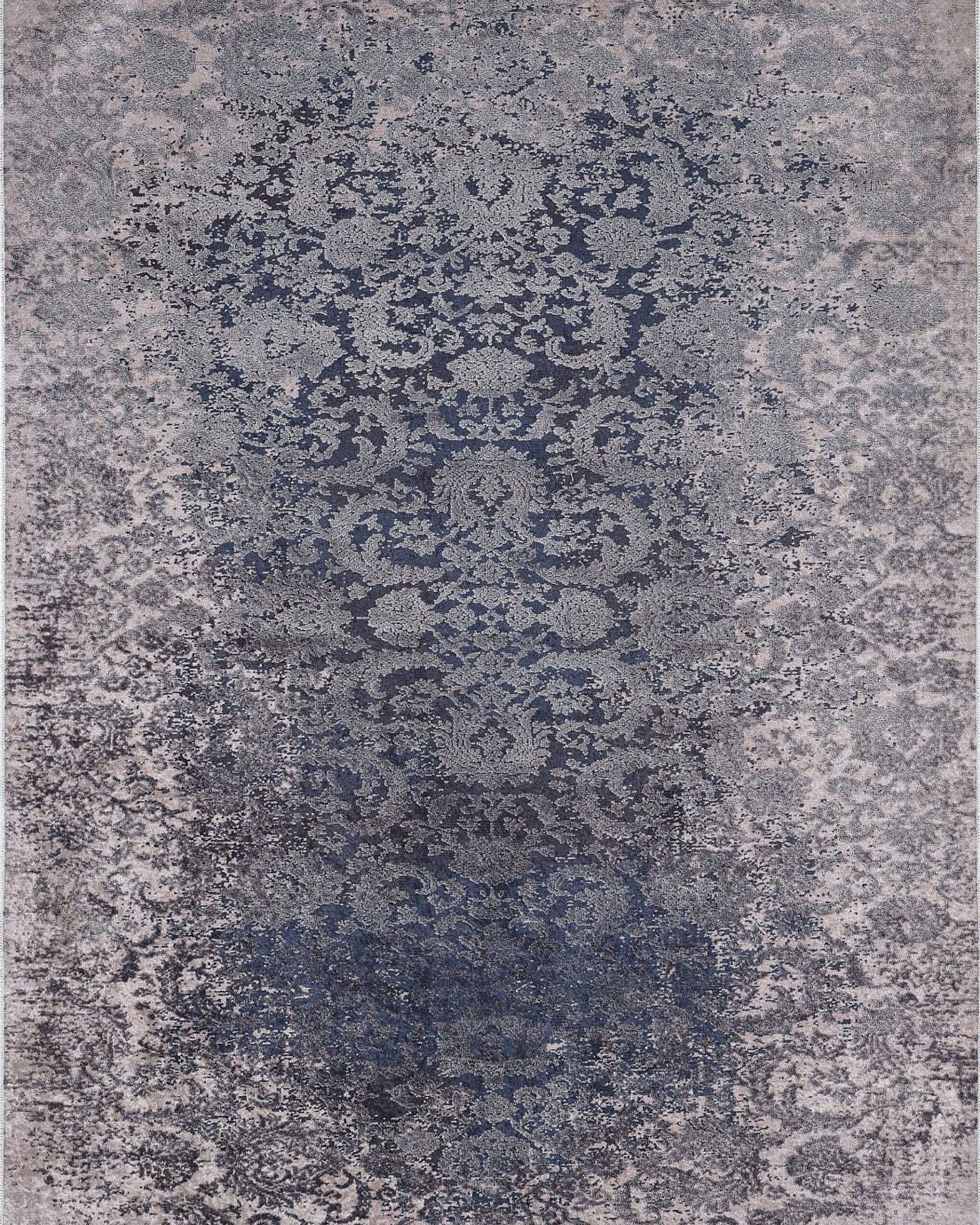 Ece Distressed Black Muted Pink Blush Rug