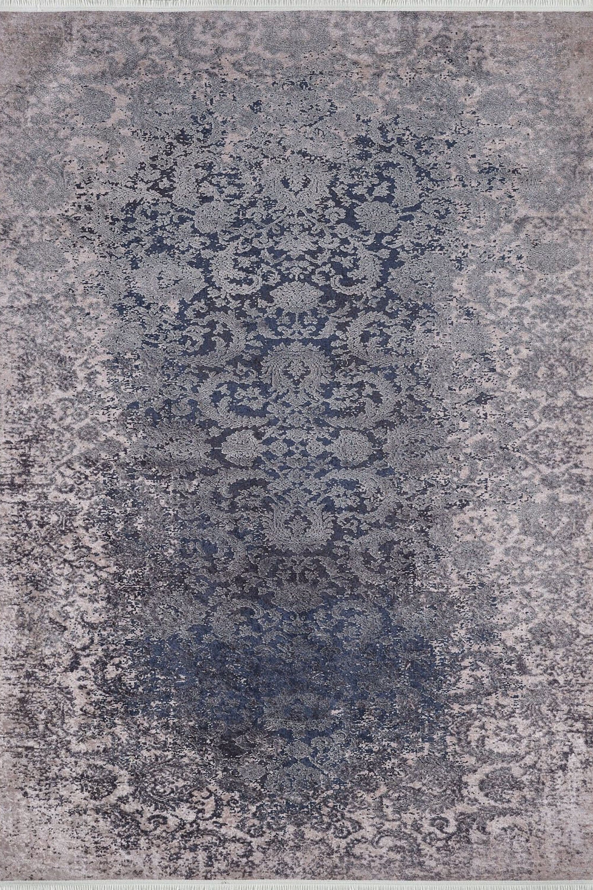 Ece Distressed Black Muted Pink Blush Rug