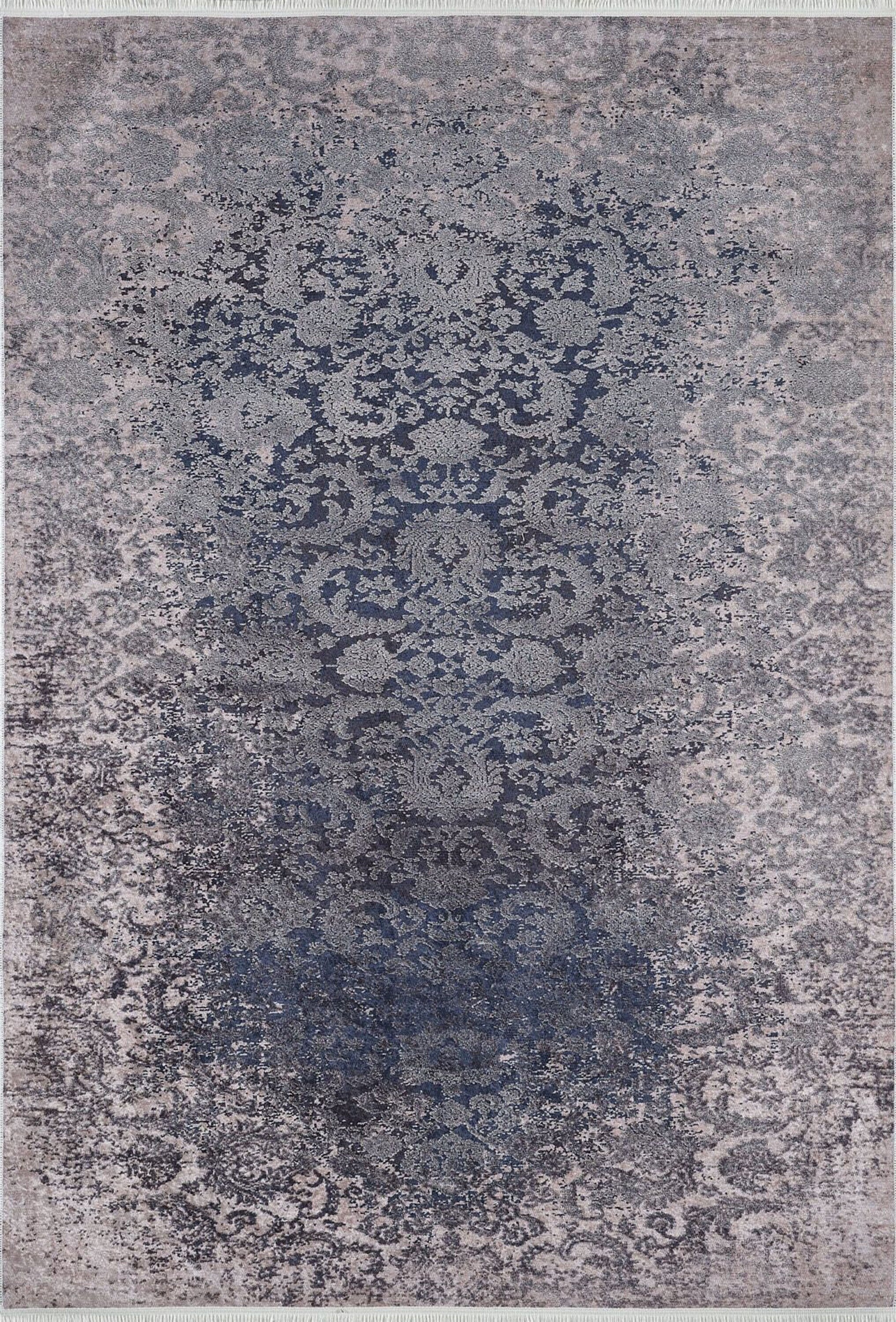 Ece Distressed Black Muted Pink Blush Rug