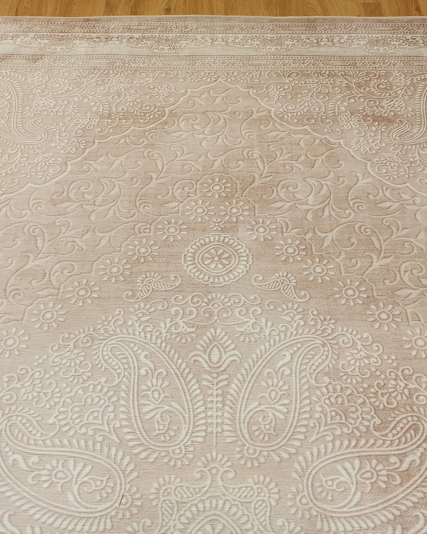 Ela Rug Faded Neutral Beige Vintage Area Rug