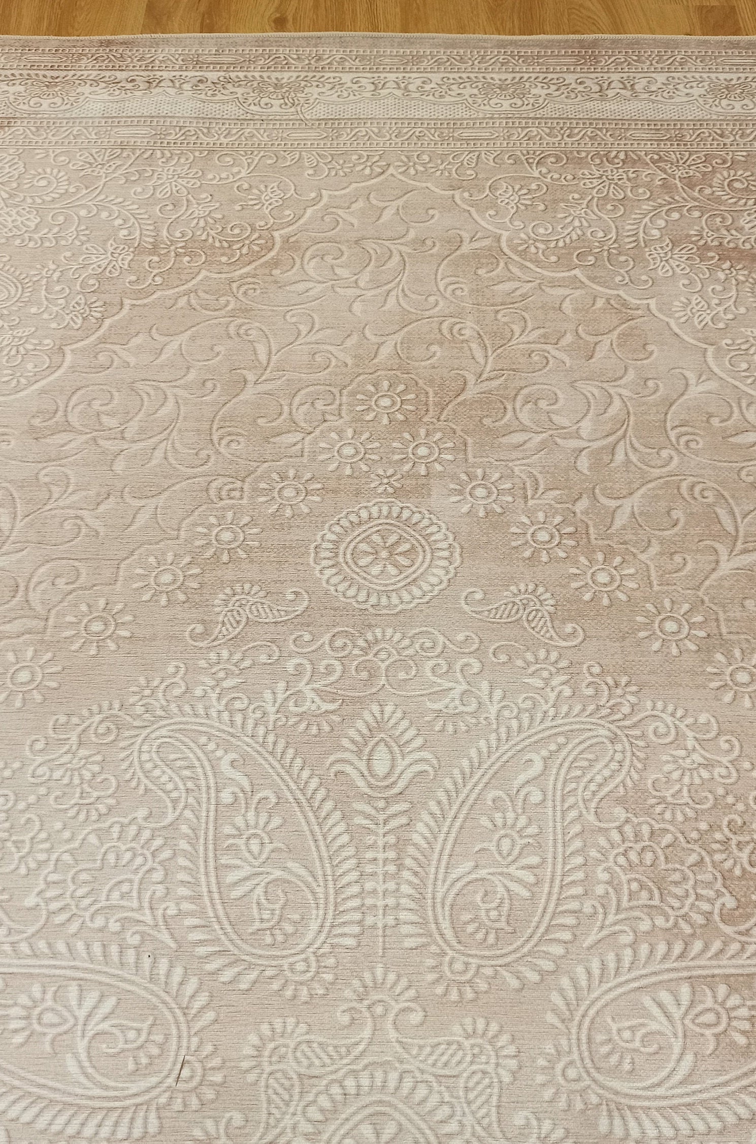 Ela Rug Faded Neutral Beige Vintage Area Rug
