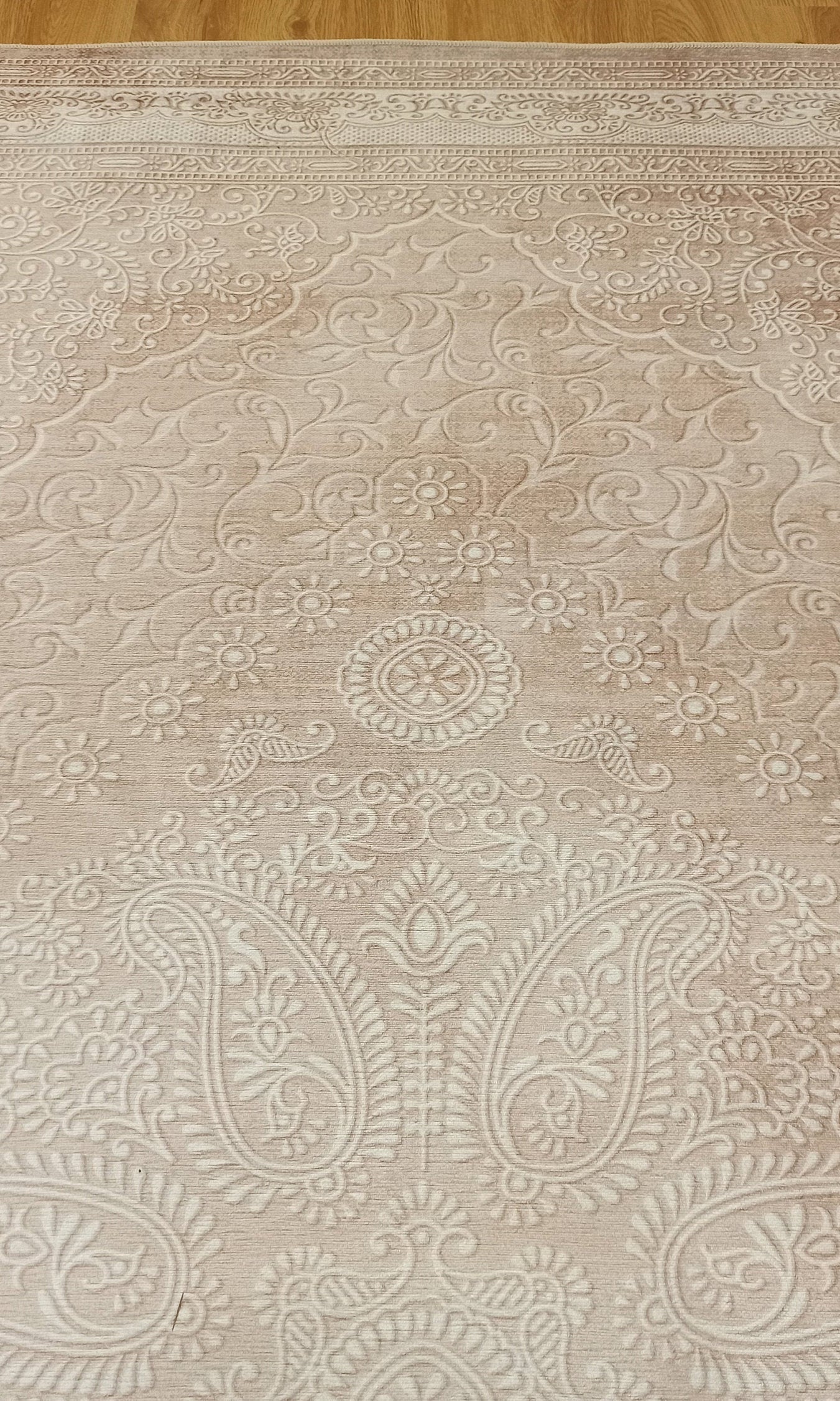 Ela Rug Faded Neutral Beige Vintage Area Rug