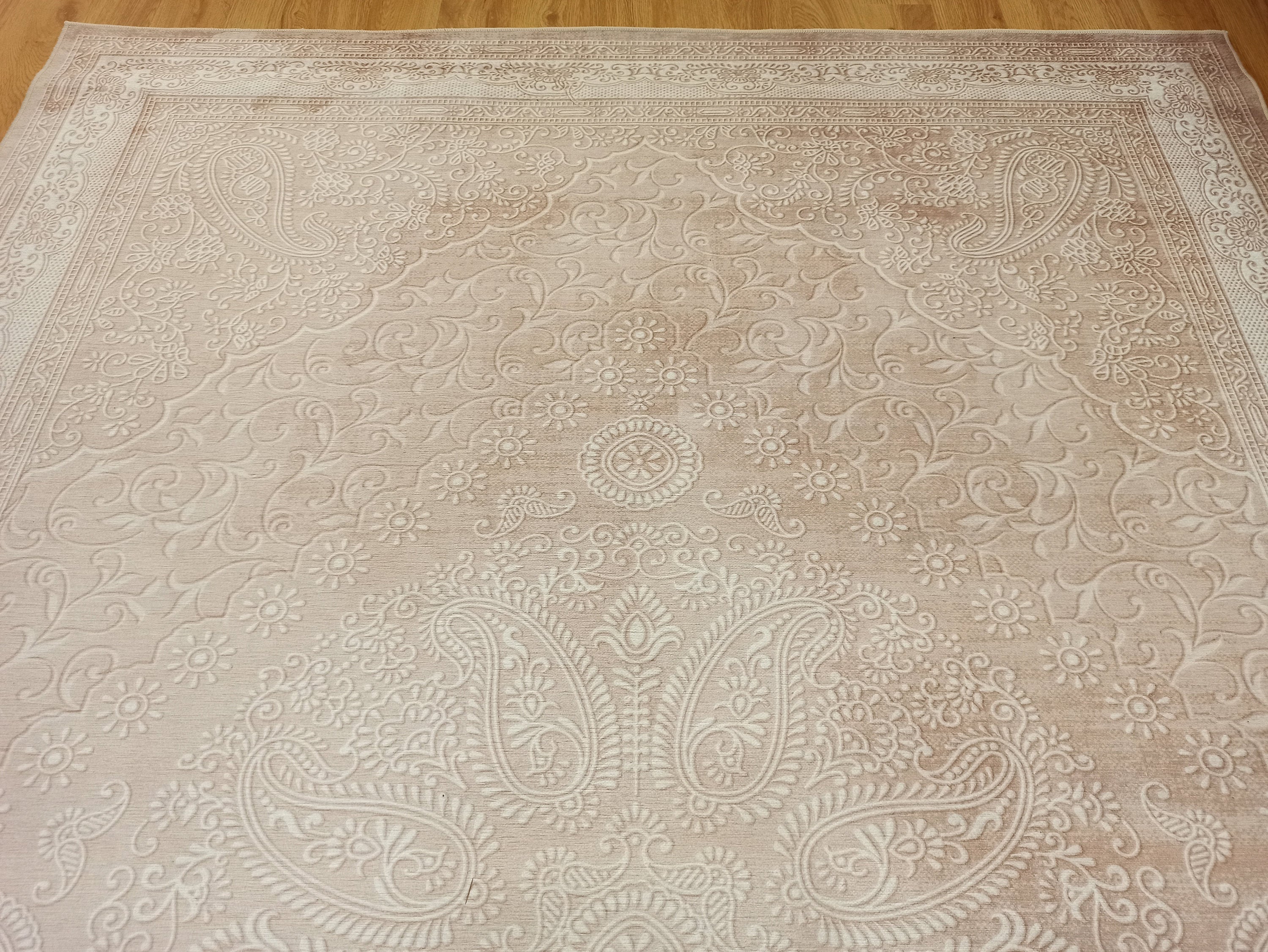Ela Rug Faded Neutral Beige Vintage Area Rug