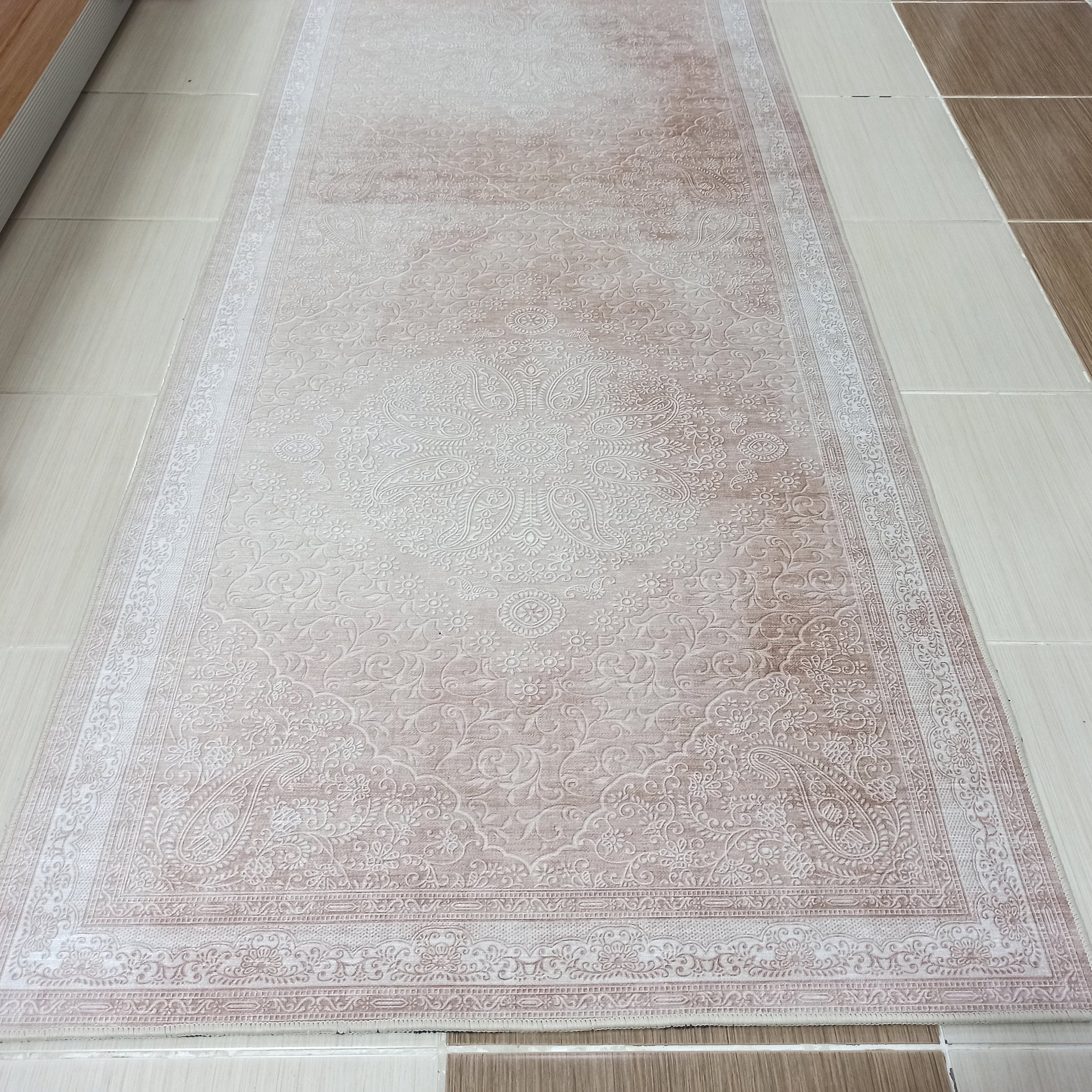 Ela Rug Faded Neutral Beige Vintage Area Rug