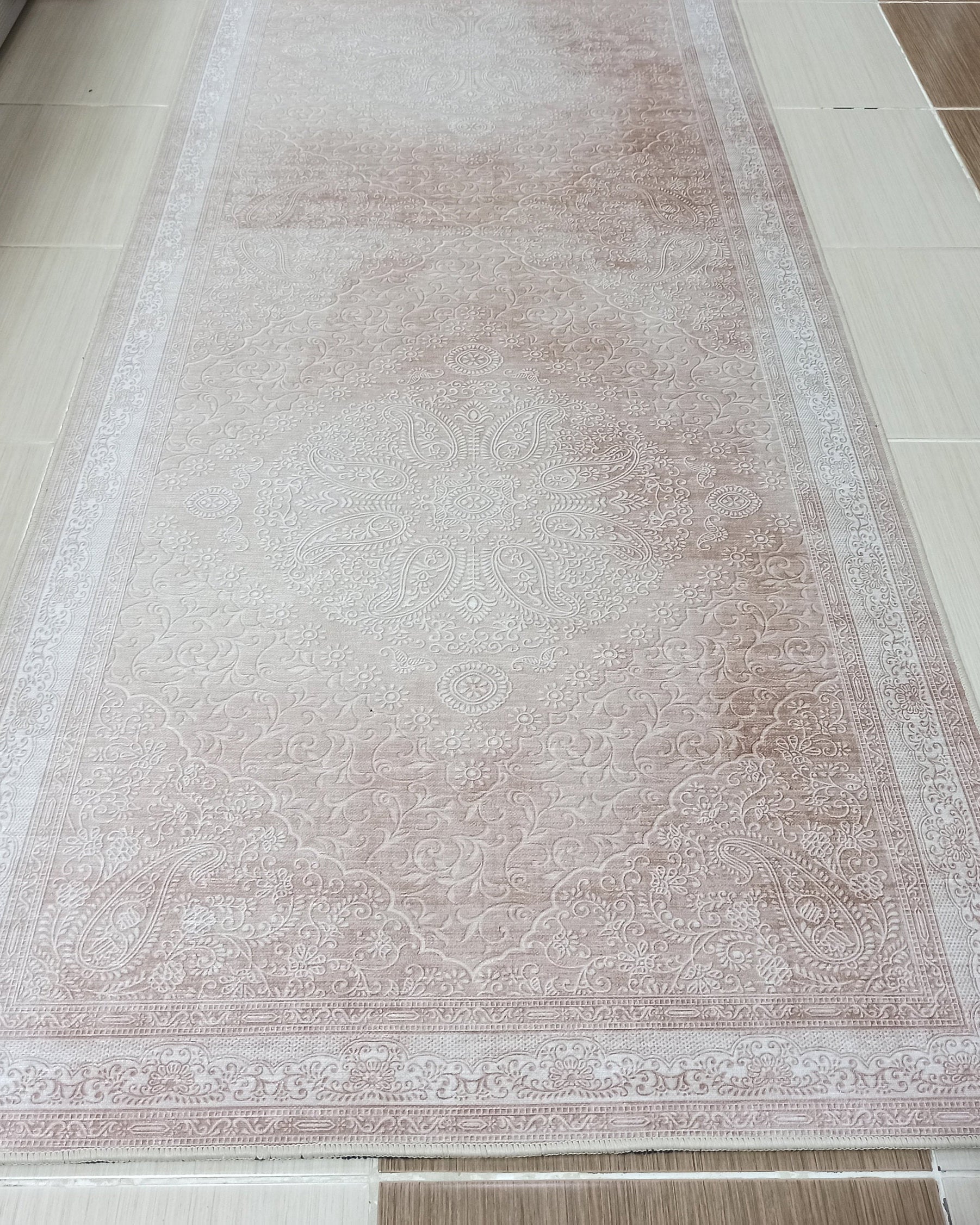 Ela Rug Faded Neutral Beige Vintage Area Rug