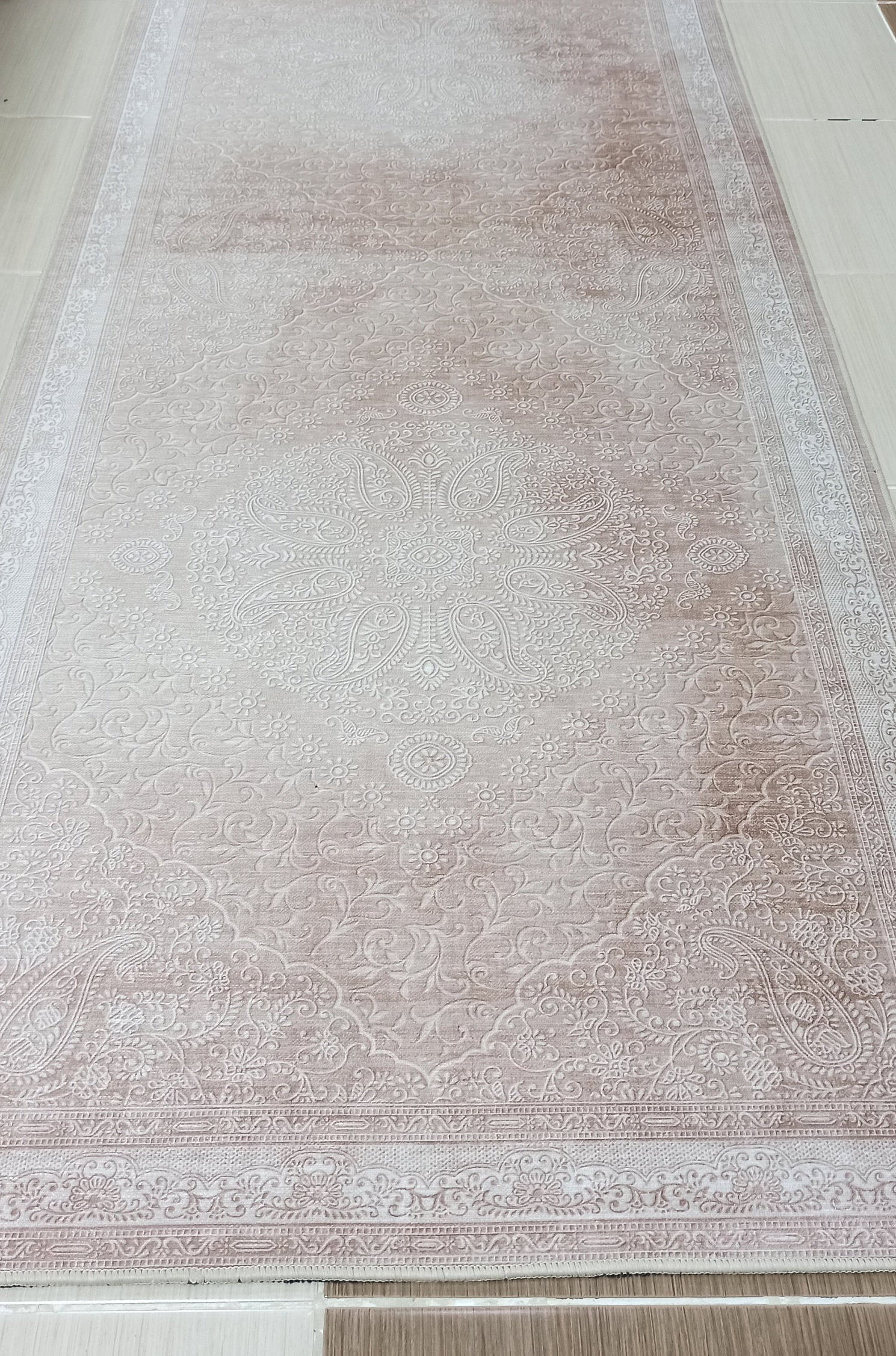 Ela Rug Faded Neutral Beige Vintage Area Rug