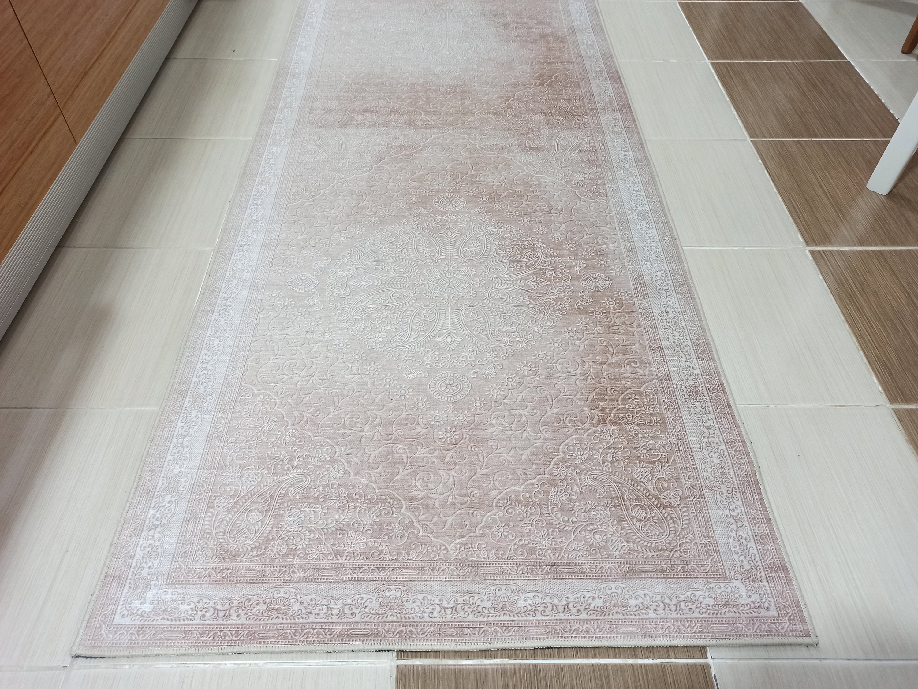 Ela Rug Faded Neutral Beige Vintage Area Rug