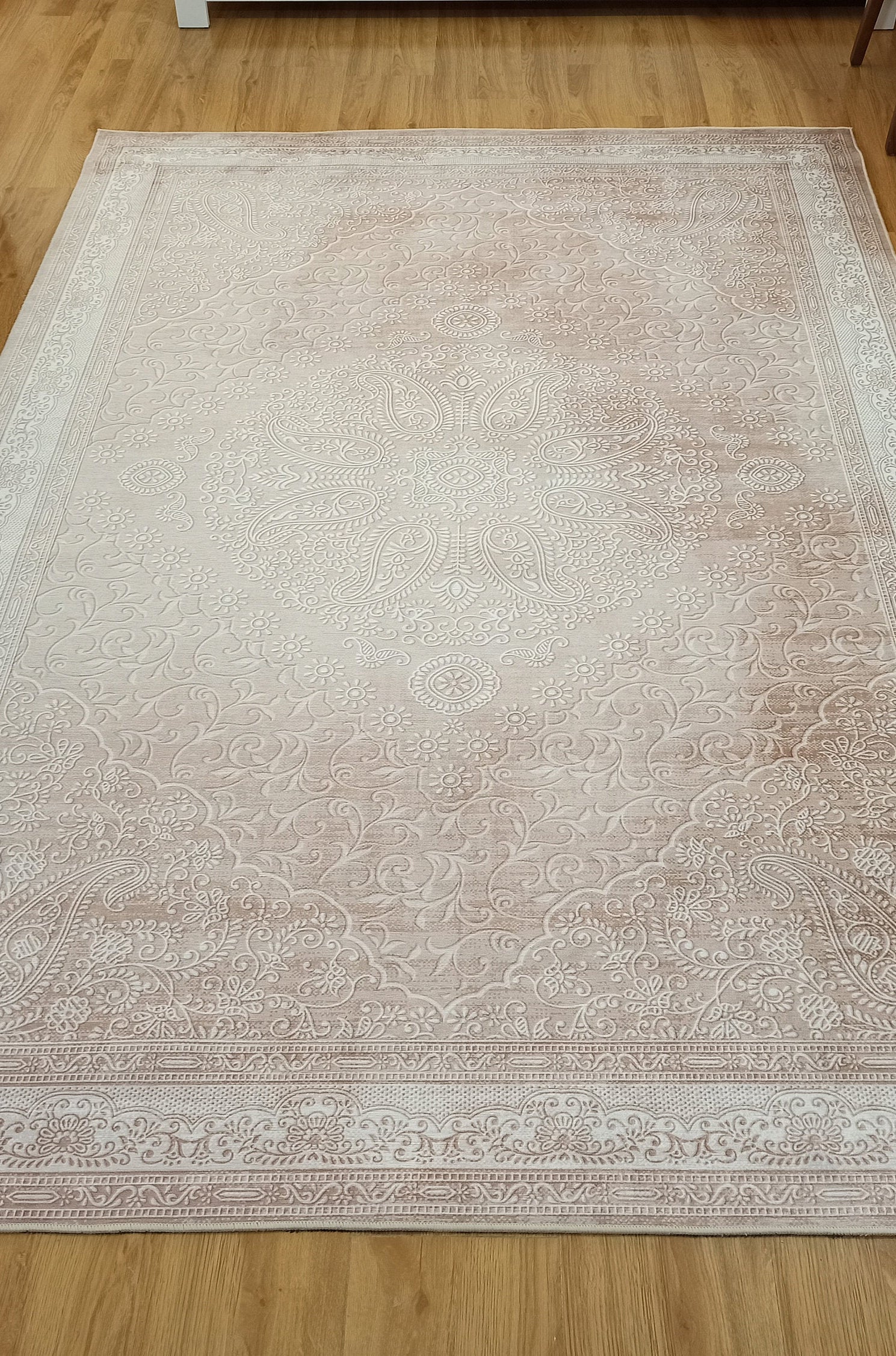 Ela Rug Faded Neutral Beige Vintage Area Rug