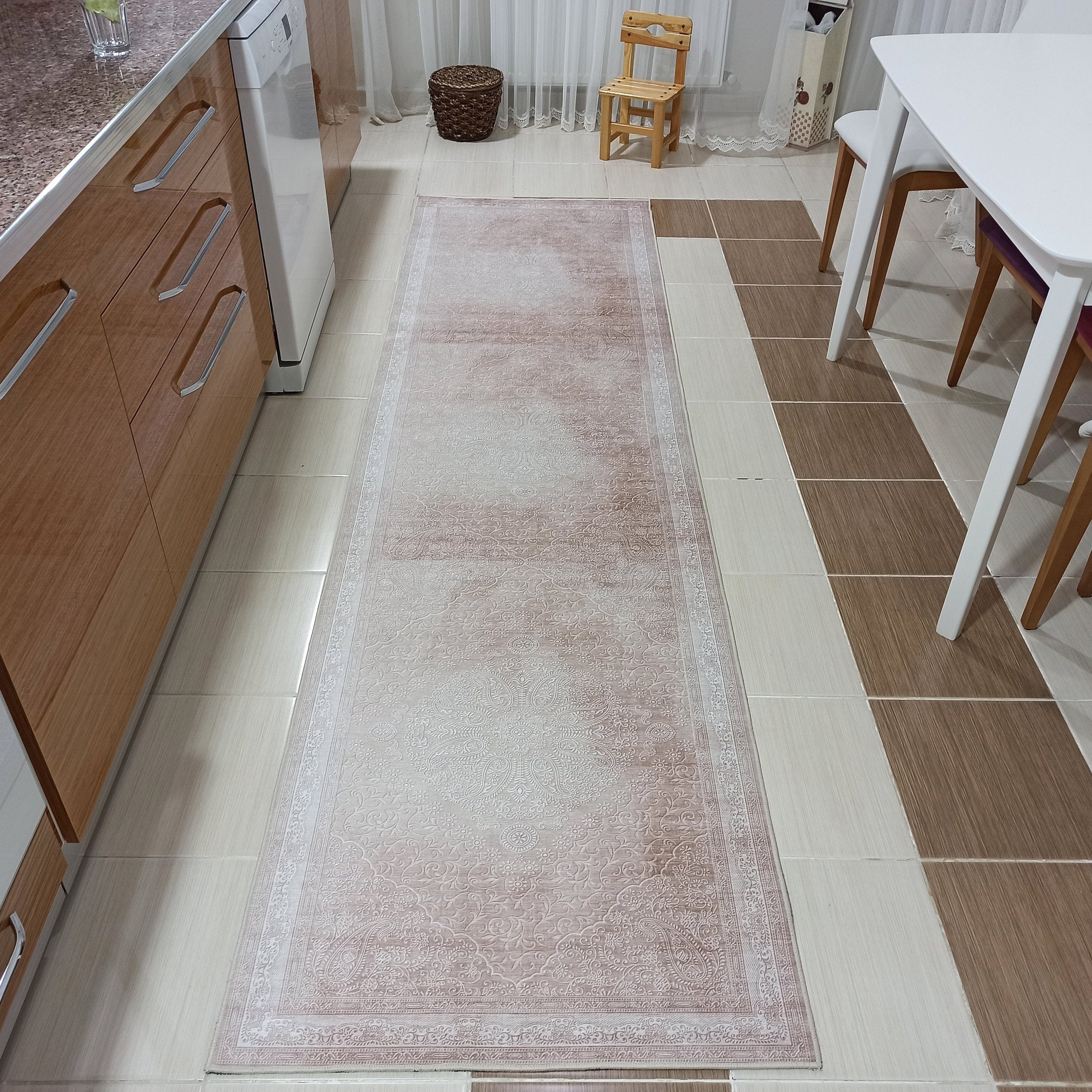 Ela Rug Faded Neutral Beige Vintage Area Rug