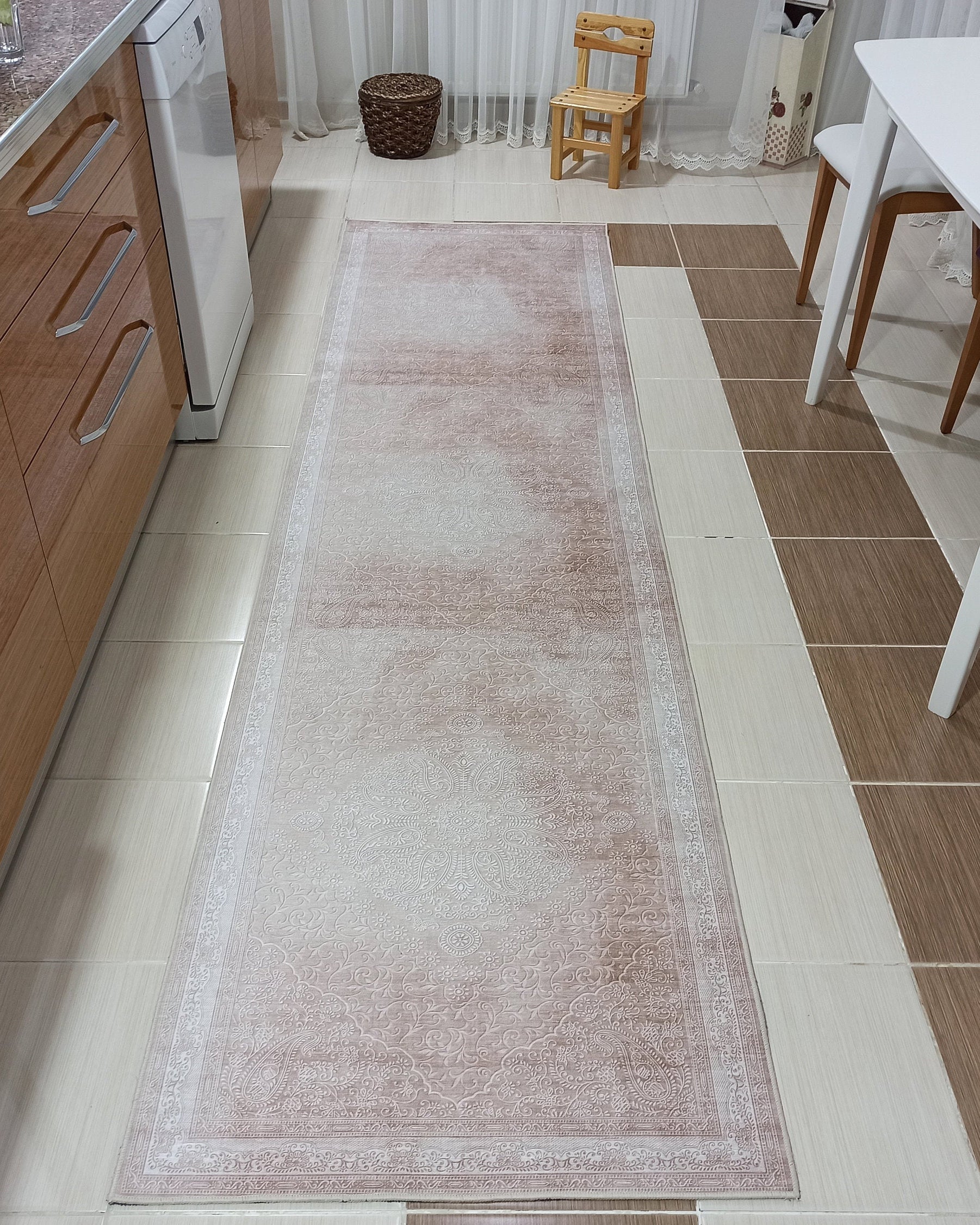 Ela Rug Faded Neutral Beige Vintage Area Rug