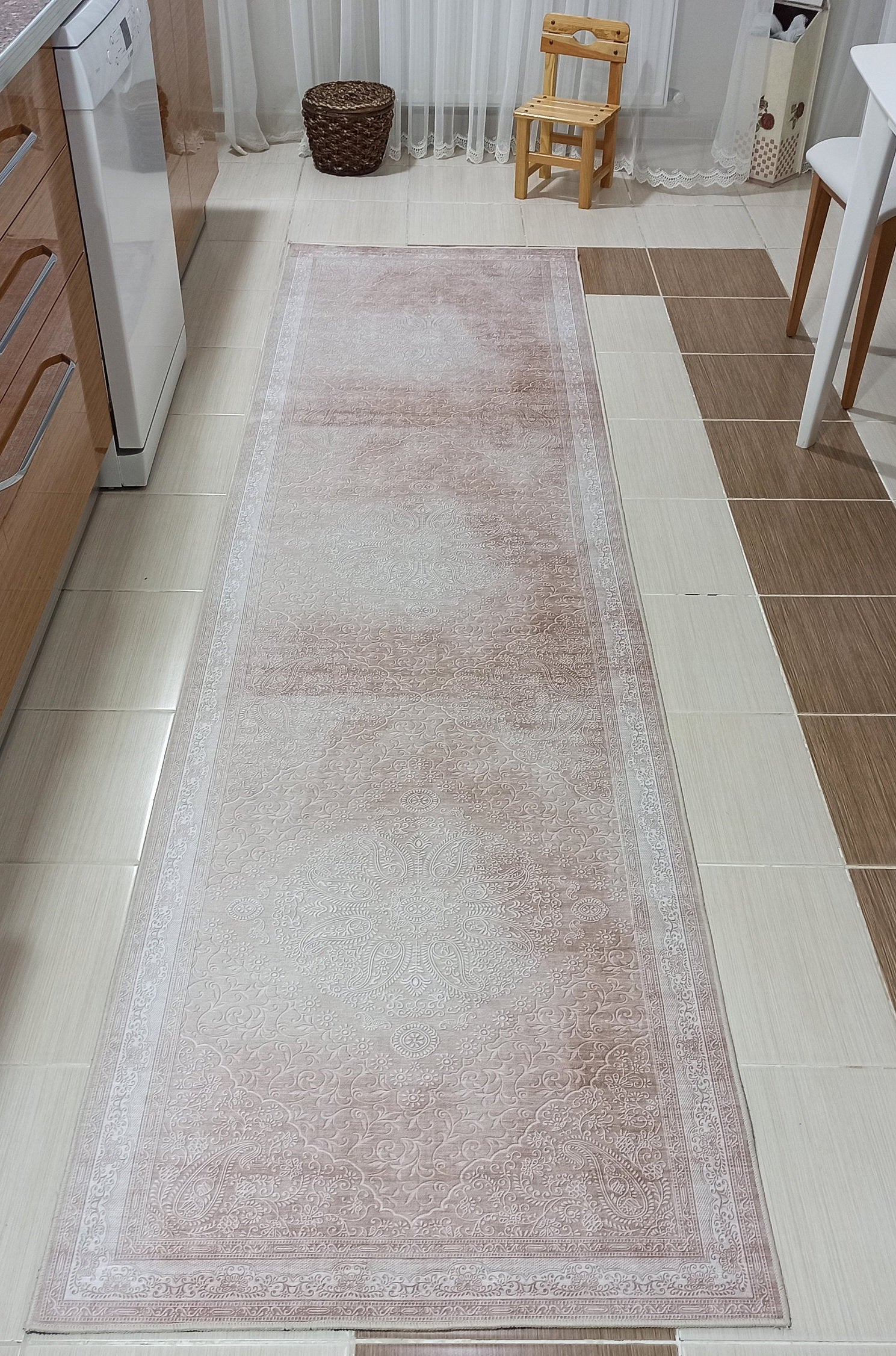 Ela Rug Faded Neutral Beige Vintage Area Rug