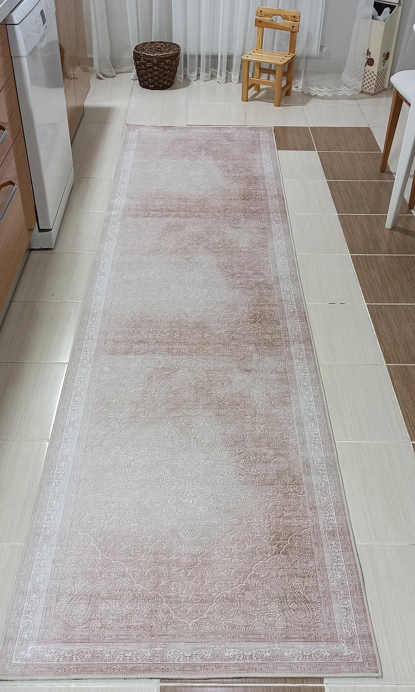 Ela Rug Faded Neutral Beige Vintage Area Rug