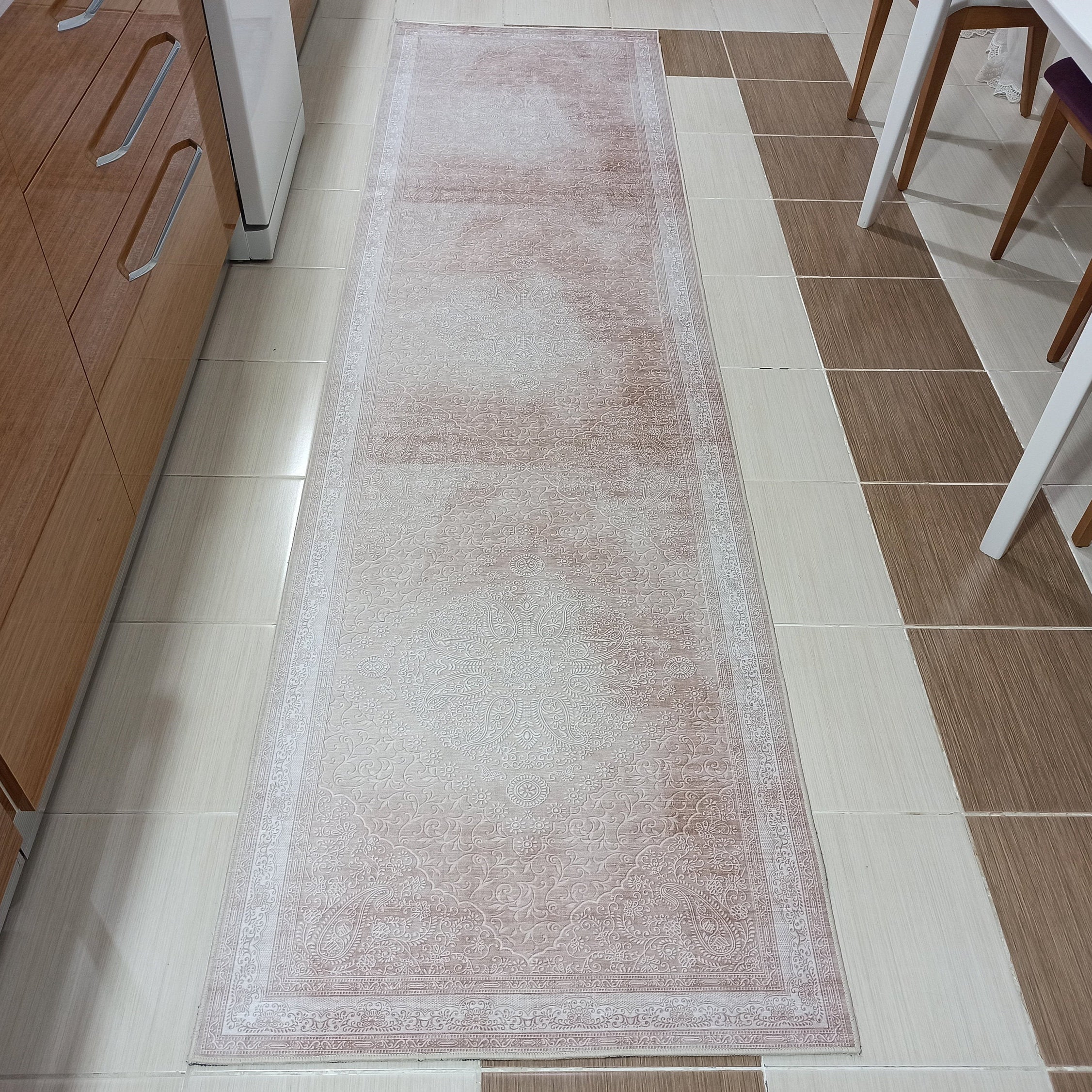 Ela Rug Faded Neutral Beige Vintage Area Rug