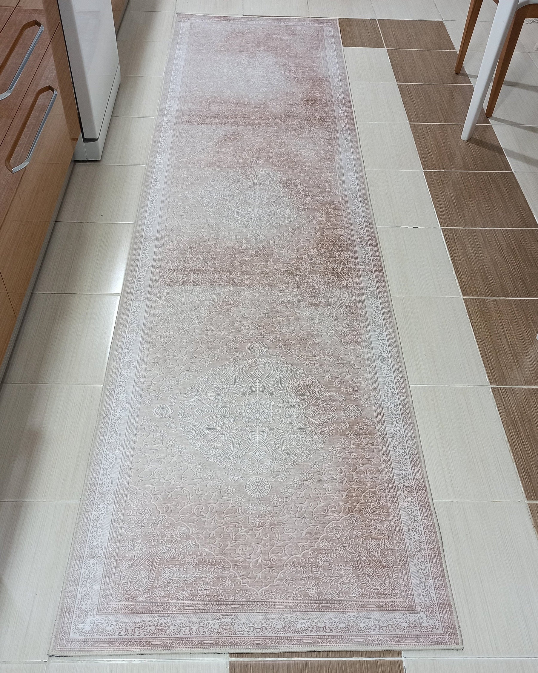 Ela Rug Faded Neutral Beige Vintage Area Rug