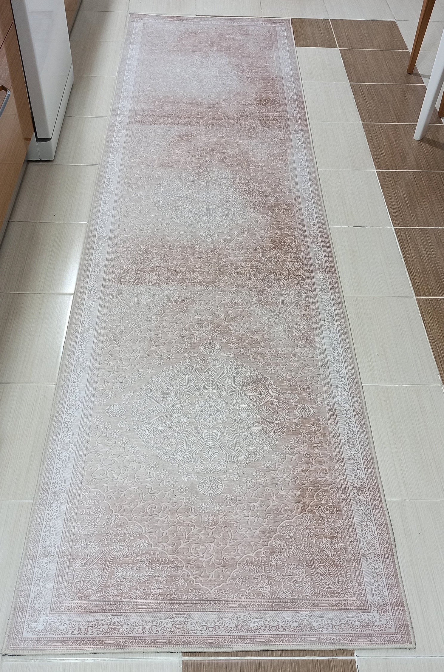 Ela Rug Faded Neutral Beige Vintage Area Rug