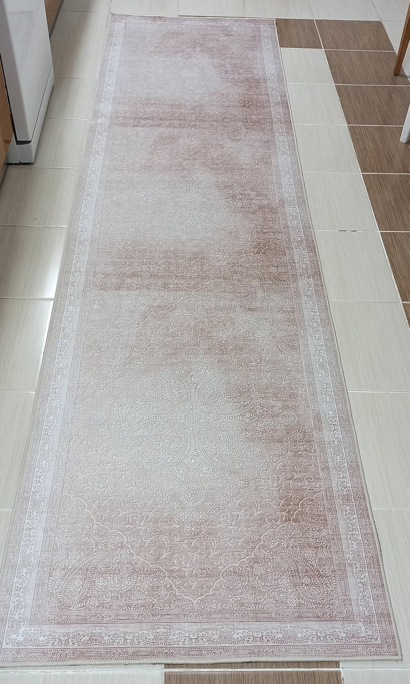 Ela Rug Faded Neutral Beige Vintage Area Rug
