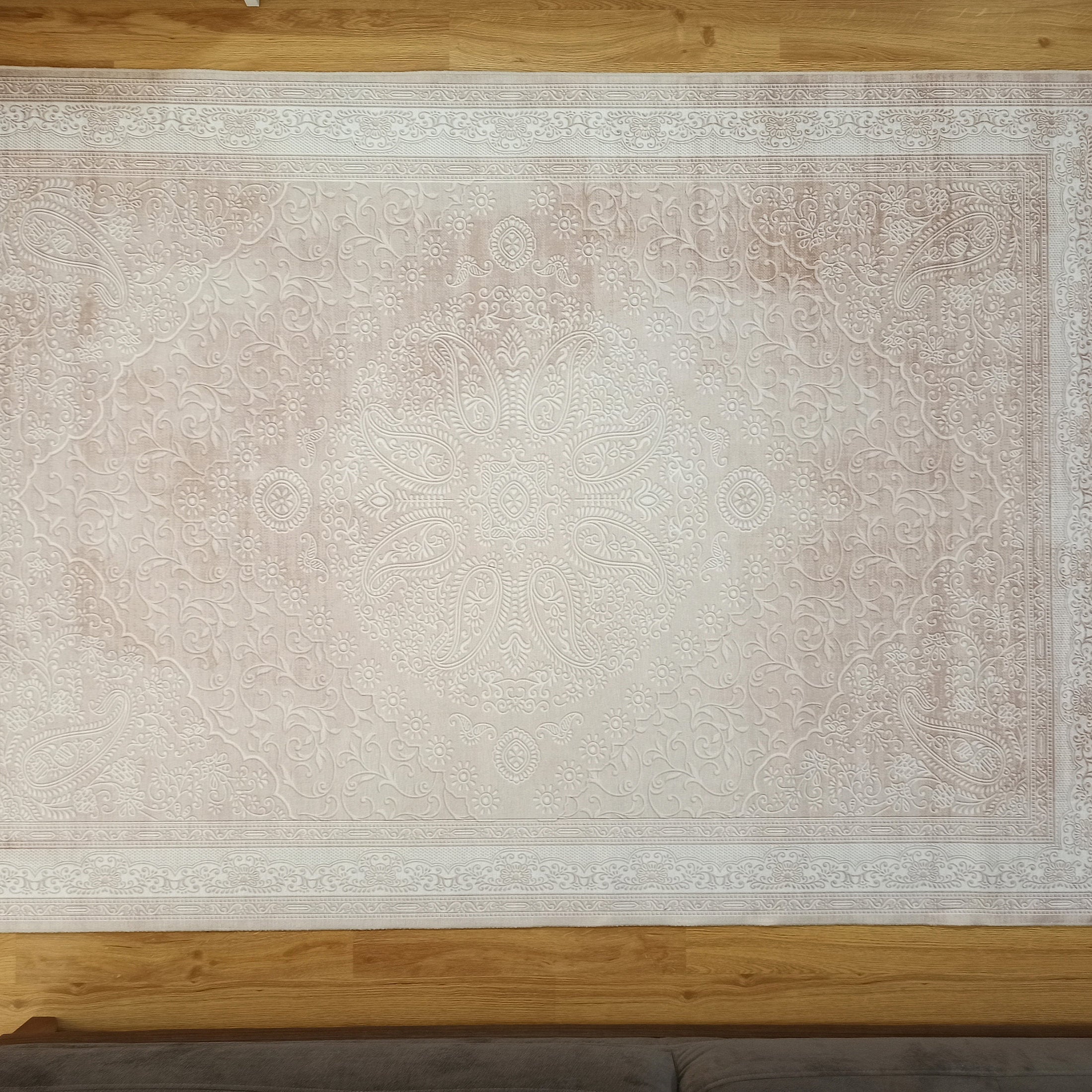 Ela Rug Faded Neutral Beige Vintage Area Rug