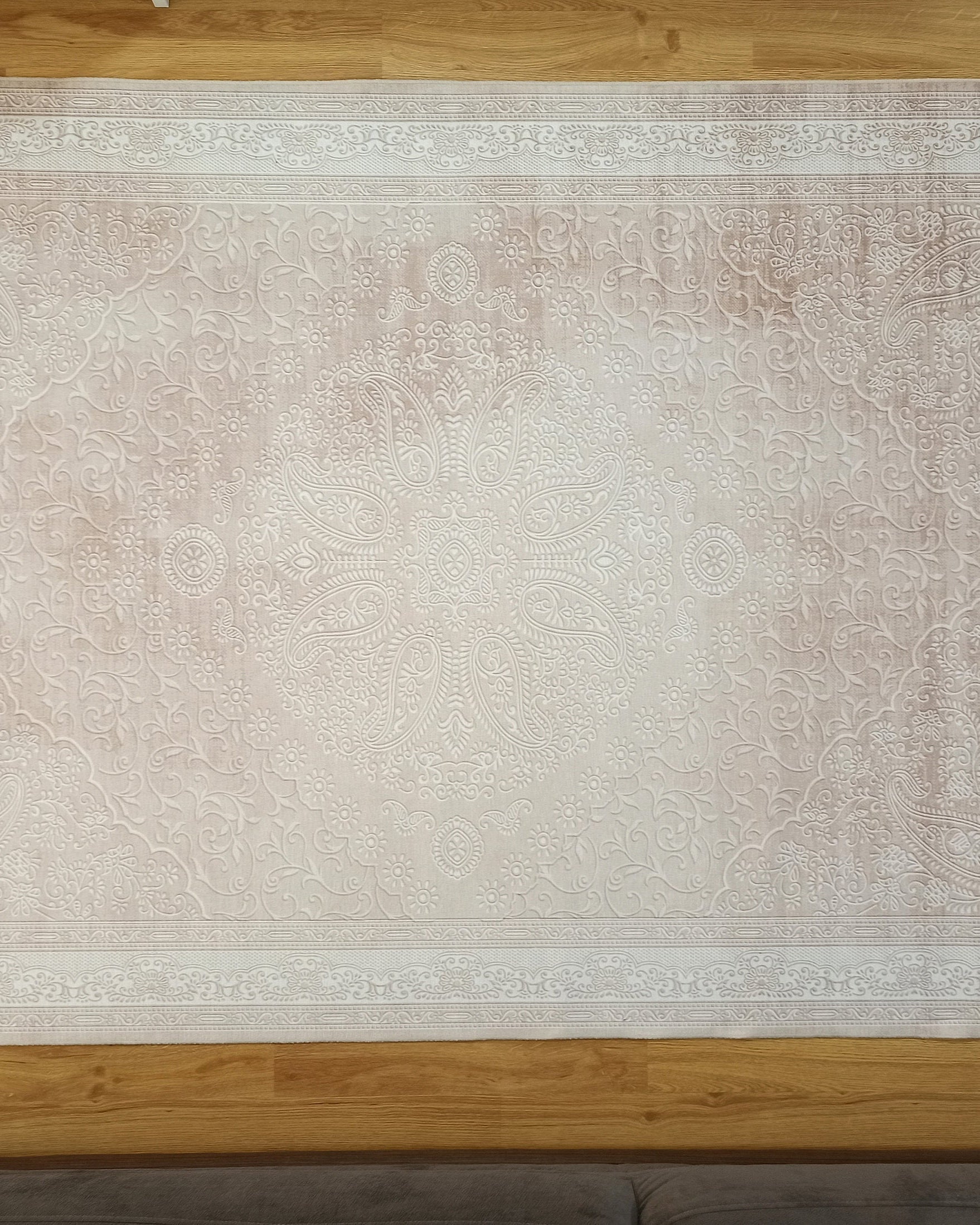 Ela Rug Faded Neutral Beige Vintage Area Rug