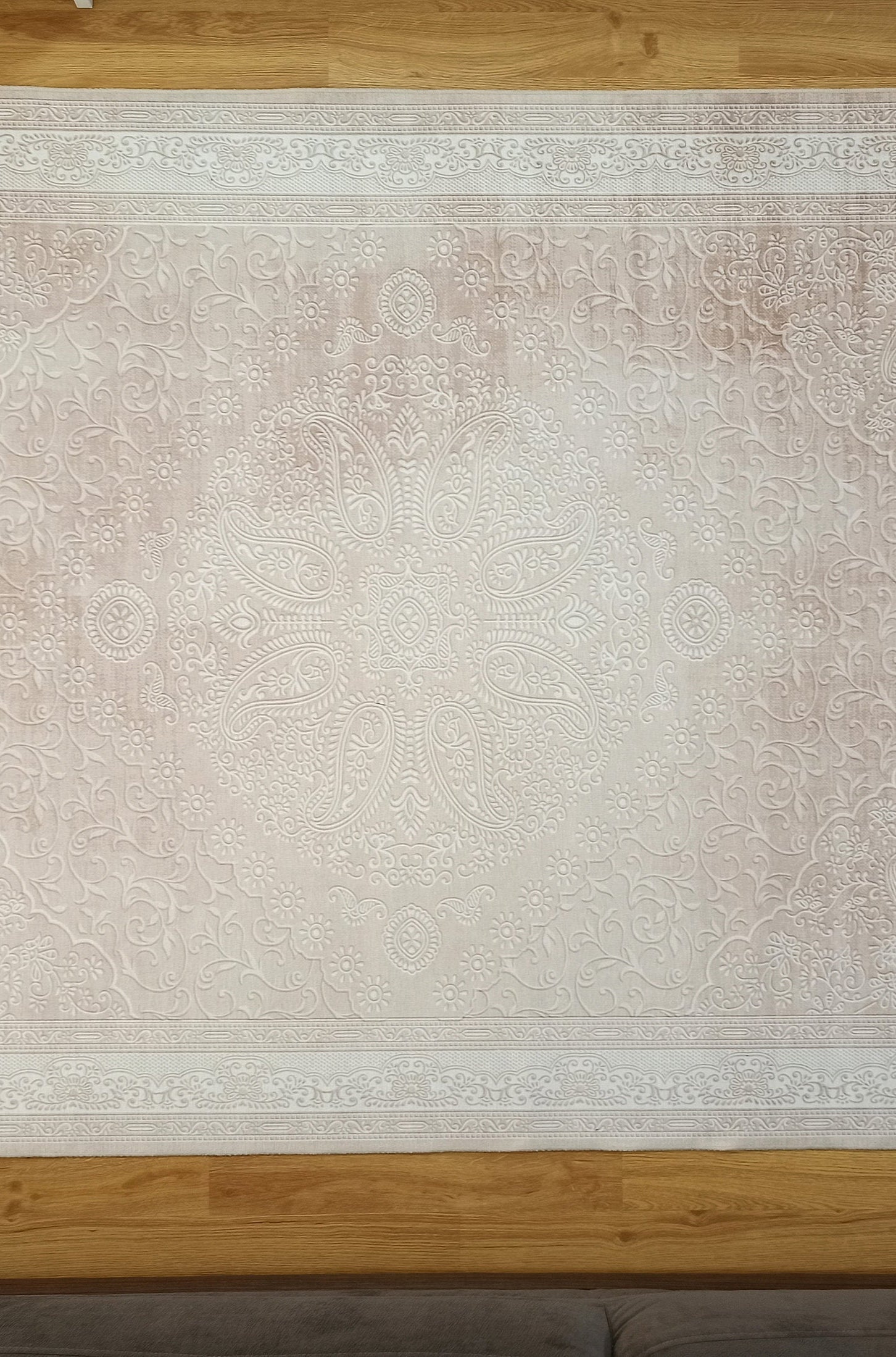 Ela Rug Faded Neutral Beige Vintage Area Rug