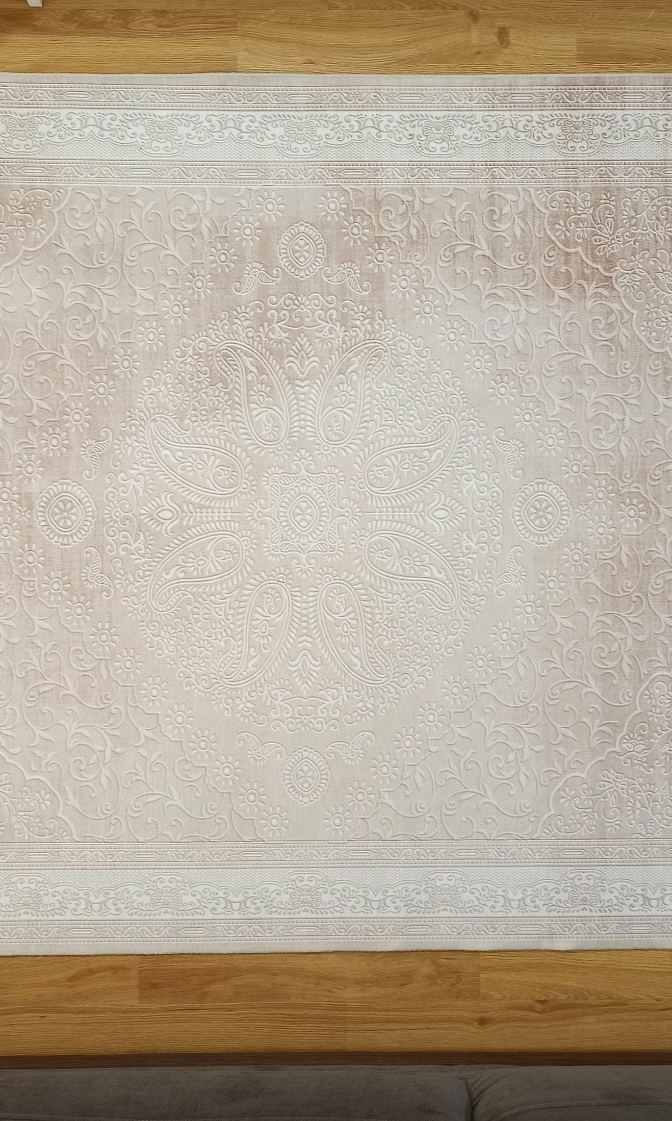 Ela Rug Faded Neutral Beige Vintage Area Rug