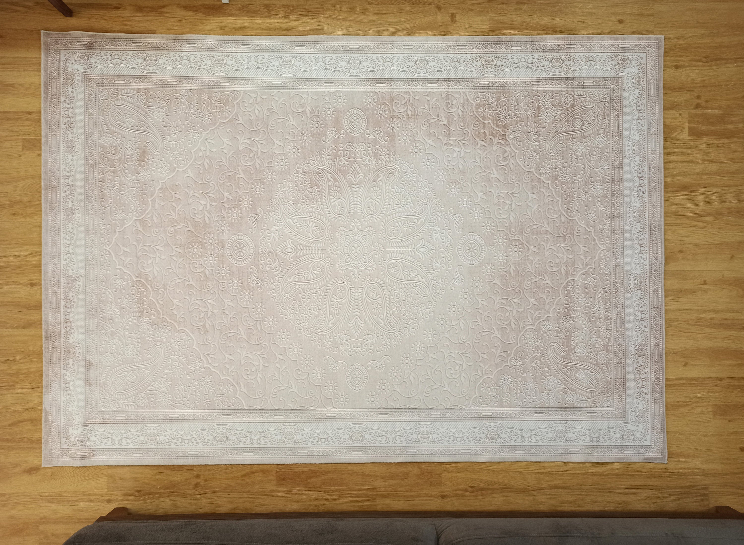 Ela Rug Faded Neutral Beige Vintage Area Rug