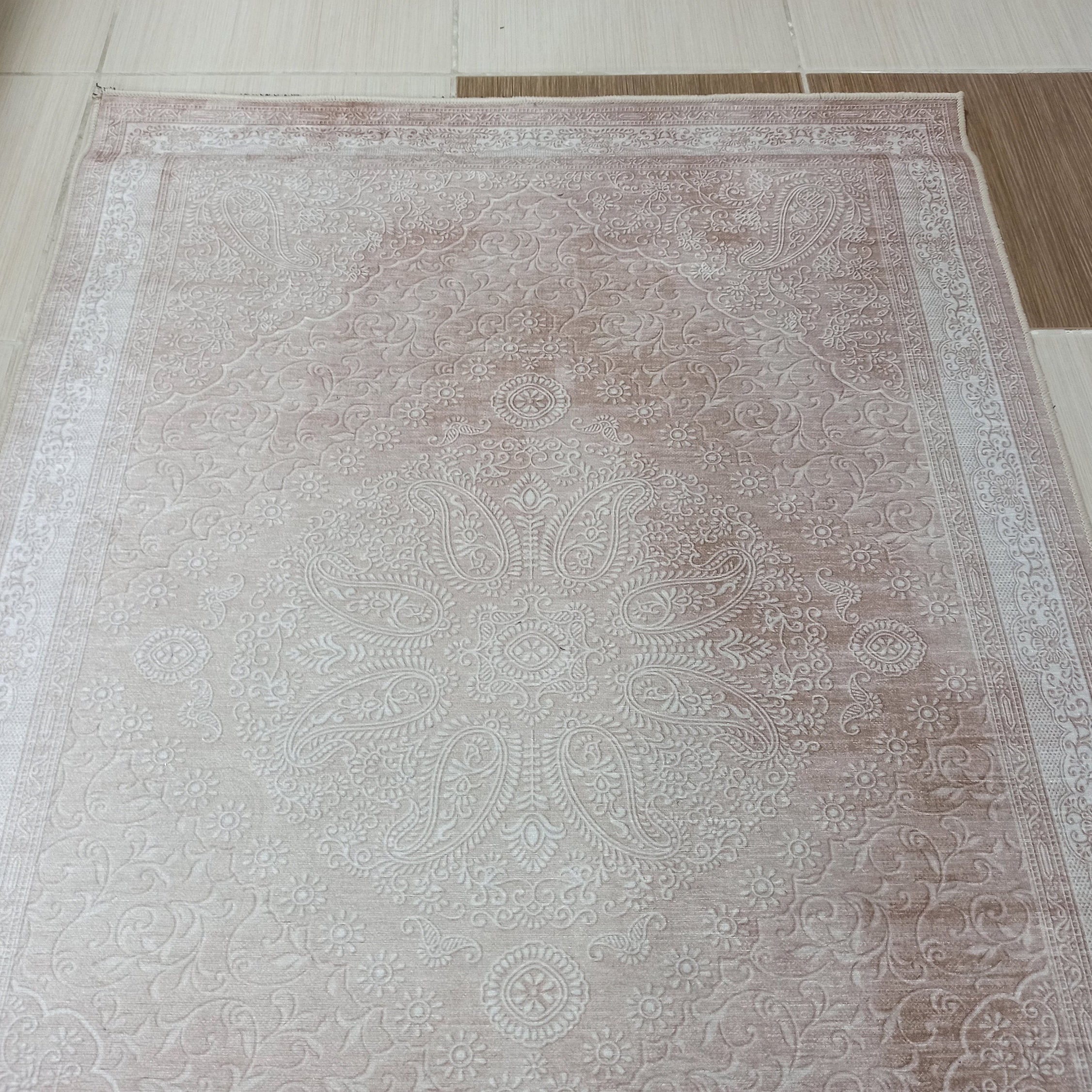 Ela Rug Faded Neutral Beige Vintage Area Rug