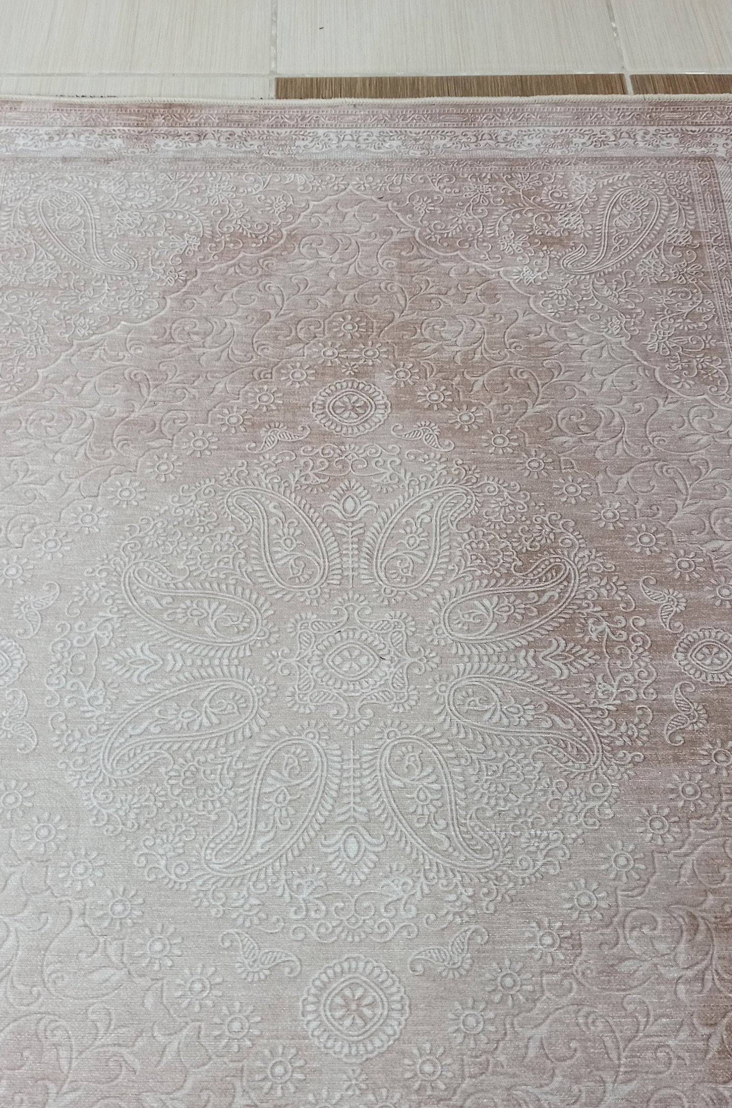 Ela Rug Faded Neutral Beige Vintage Area Rug