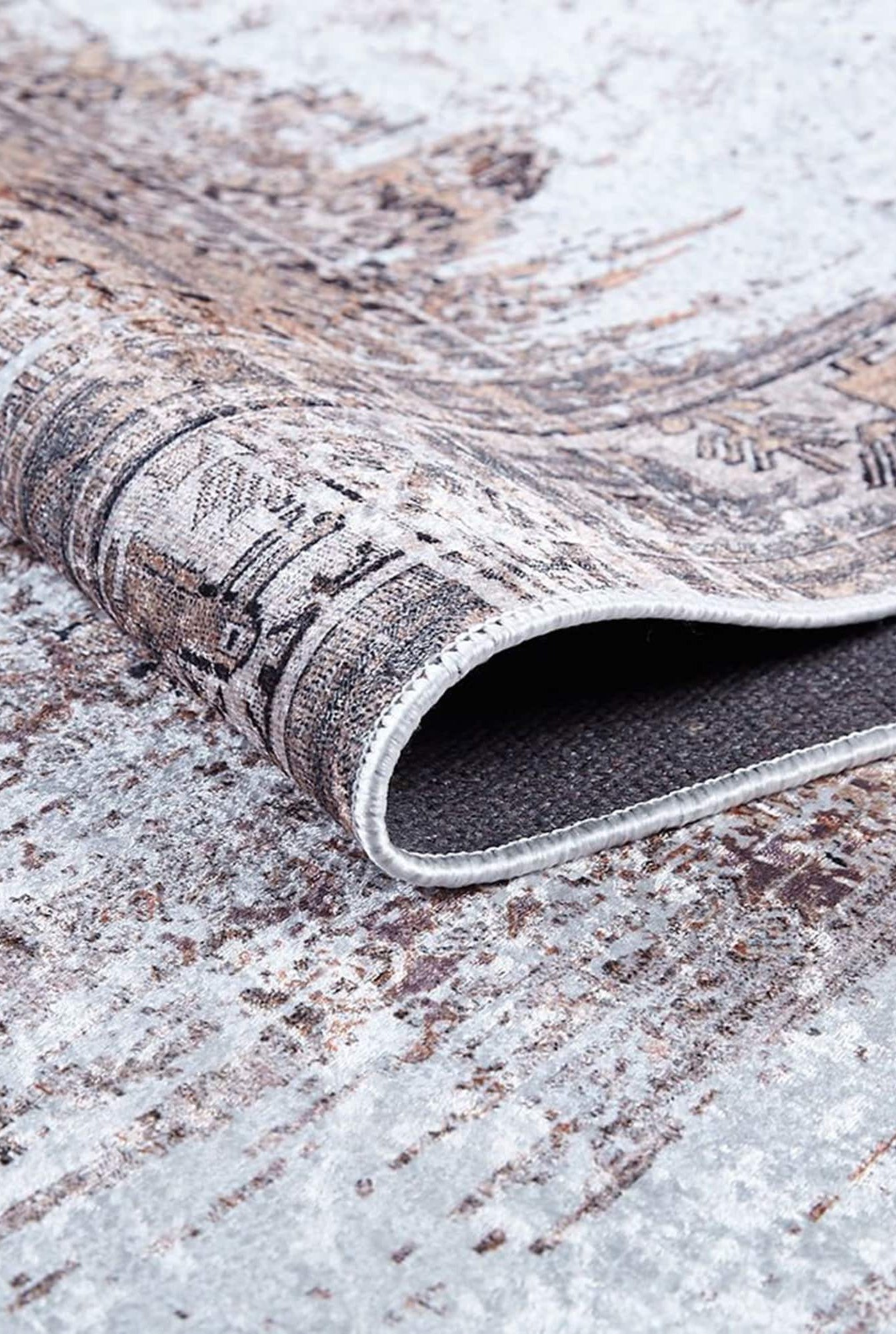 Elia Distressed Turkish Neutral Beige & Blush Rug