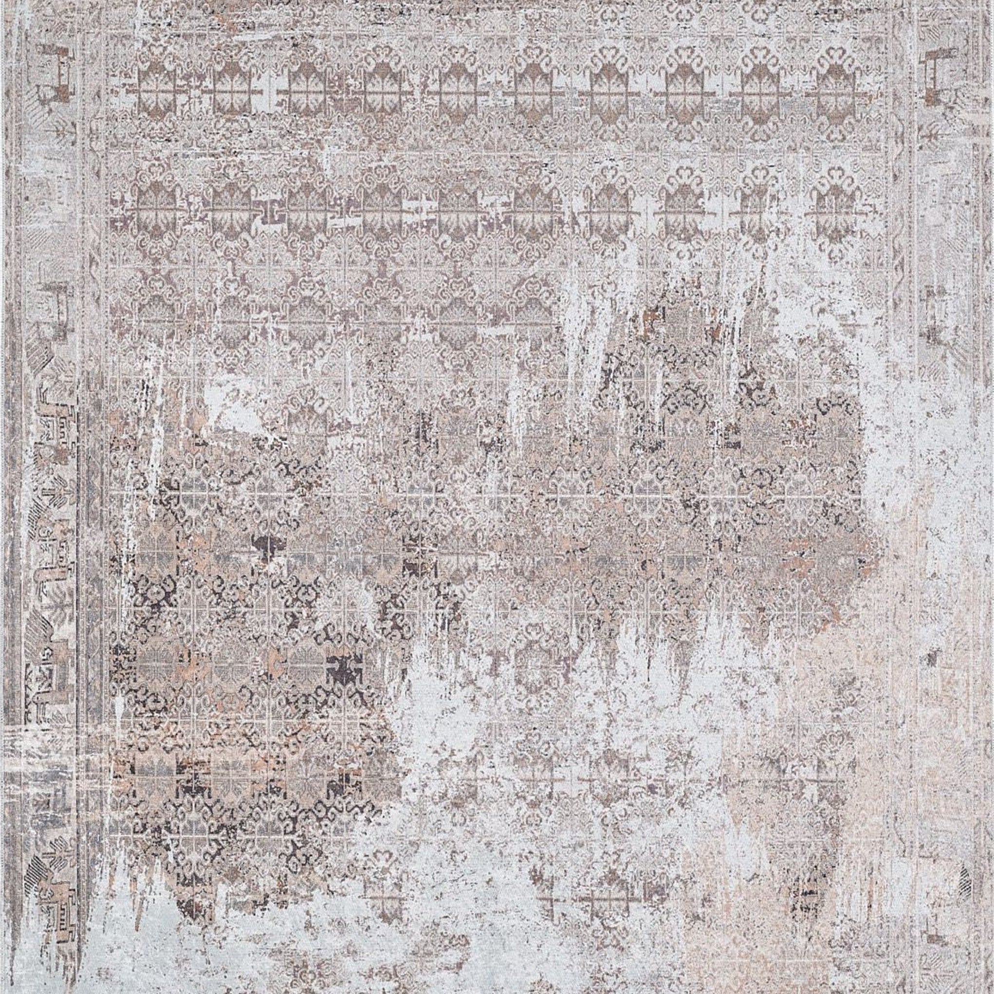 Elia Distressed Turkish Neutral Beige & Blush Rug