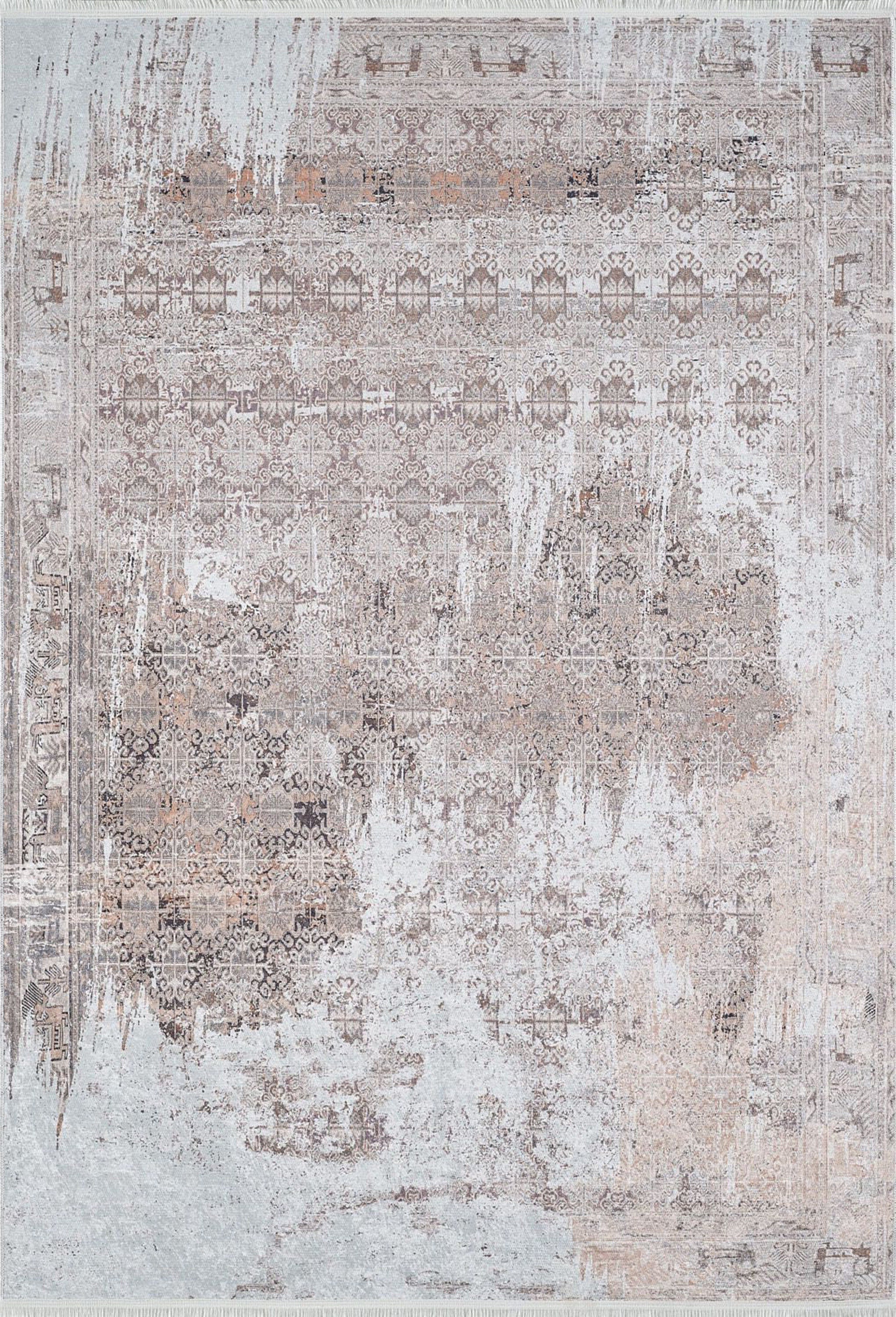 Elia Distressed Turkish Neutral Beige & Blush Rug