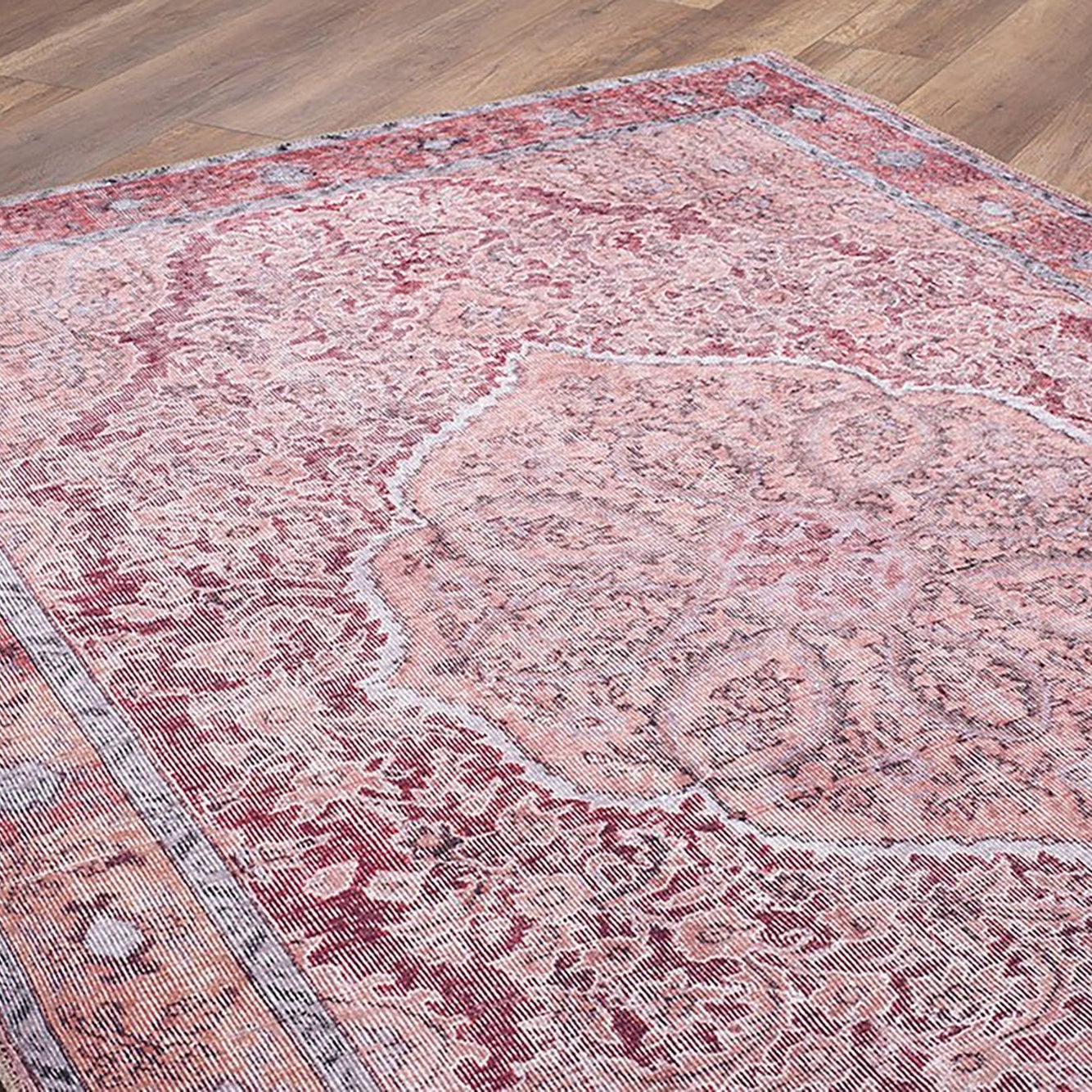 Ella Shabby Chic Oriental Pink Area Rug