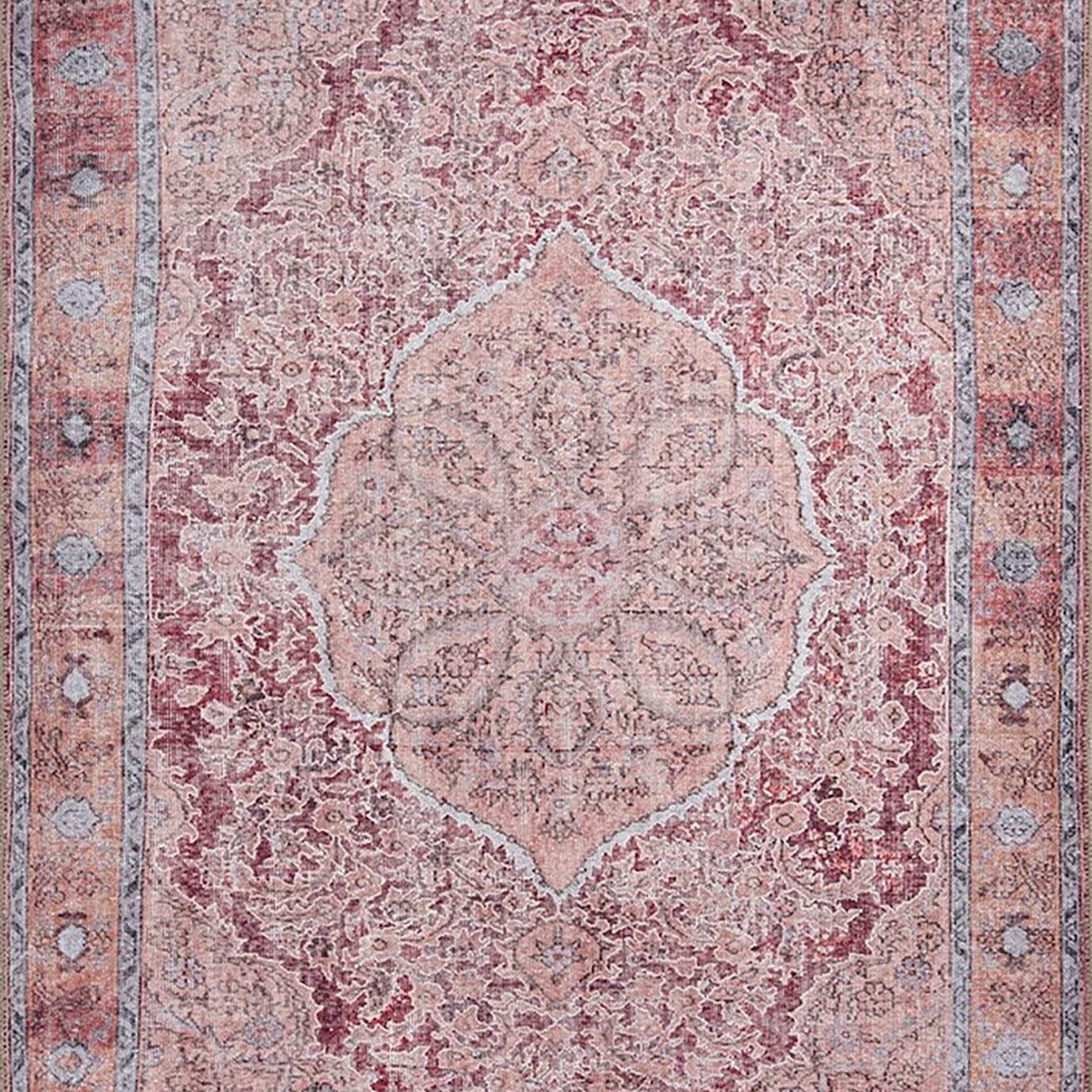 Ella Shabby Chic Oriental Pink Area Rug