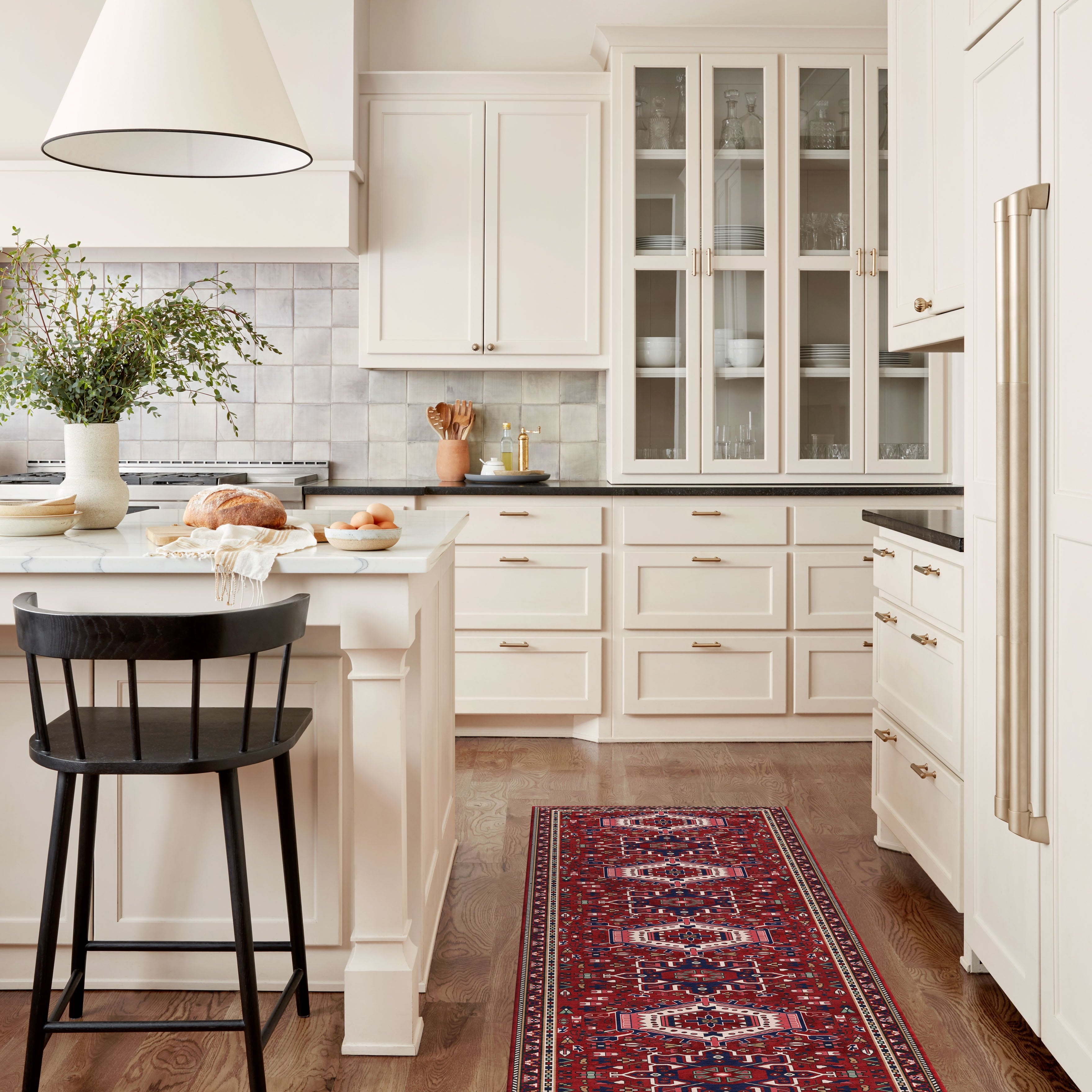 Elodie Red Burgundy Heriz Persian Rug