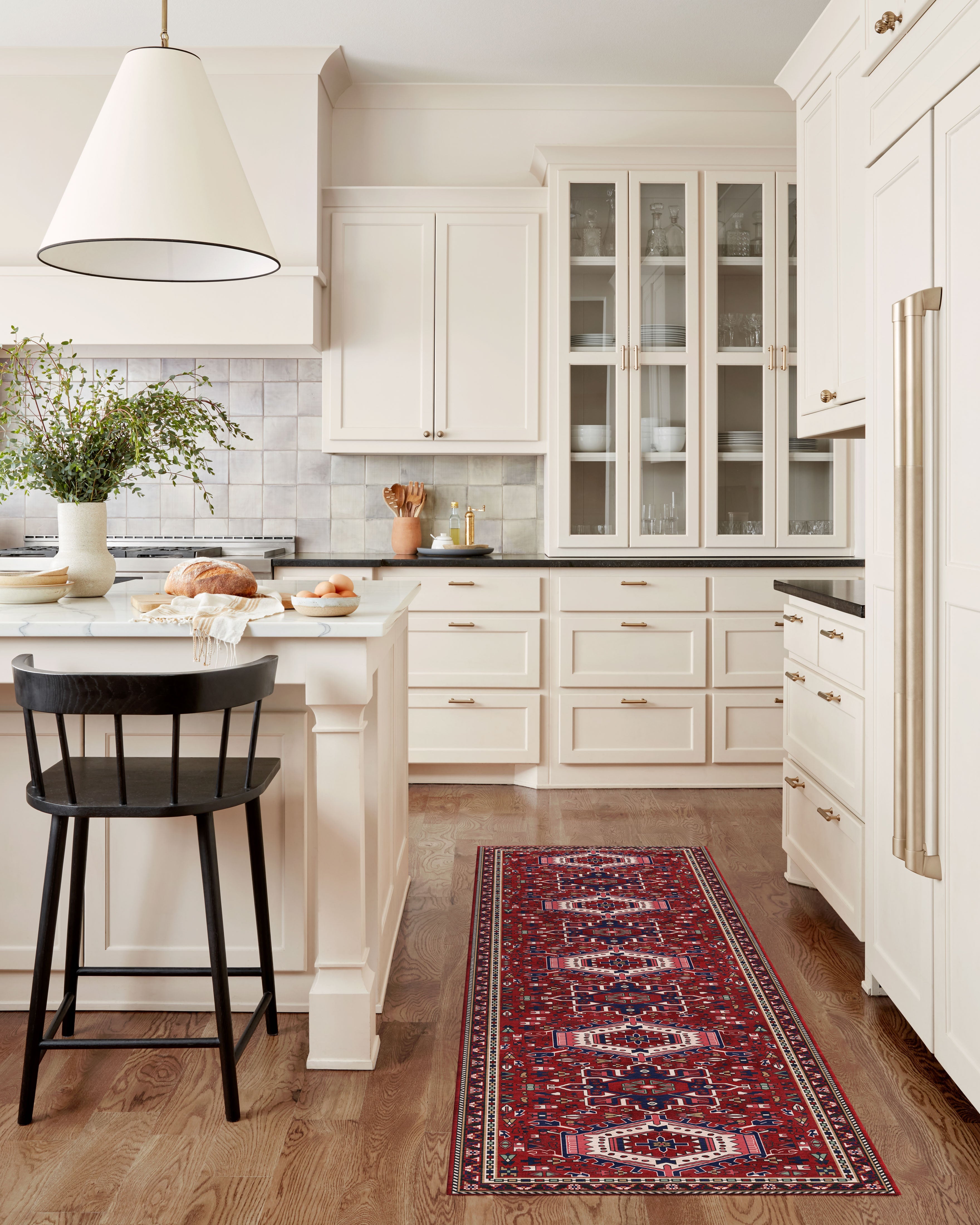 Elodie Red Burgundy Heriz Persian Rug