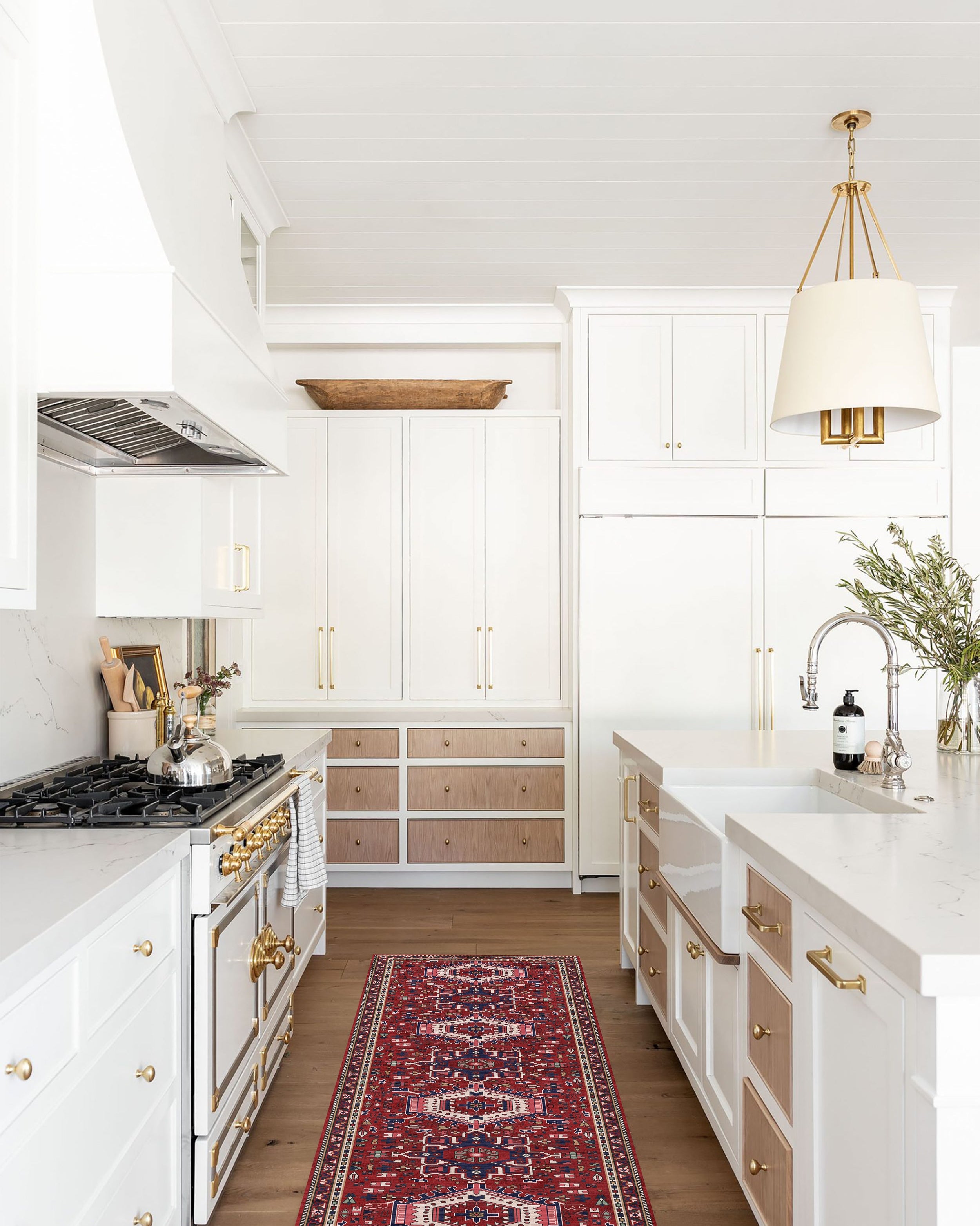 Elodie Red Burgundy Heriz Persian Rug