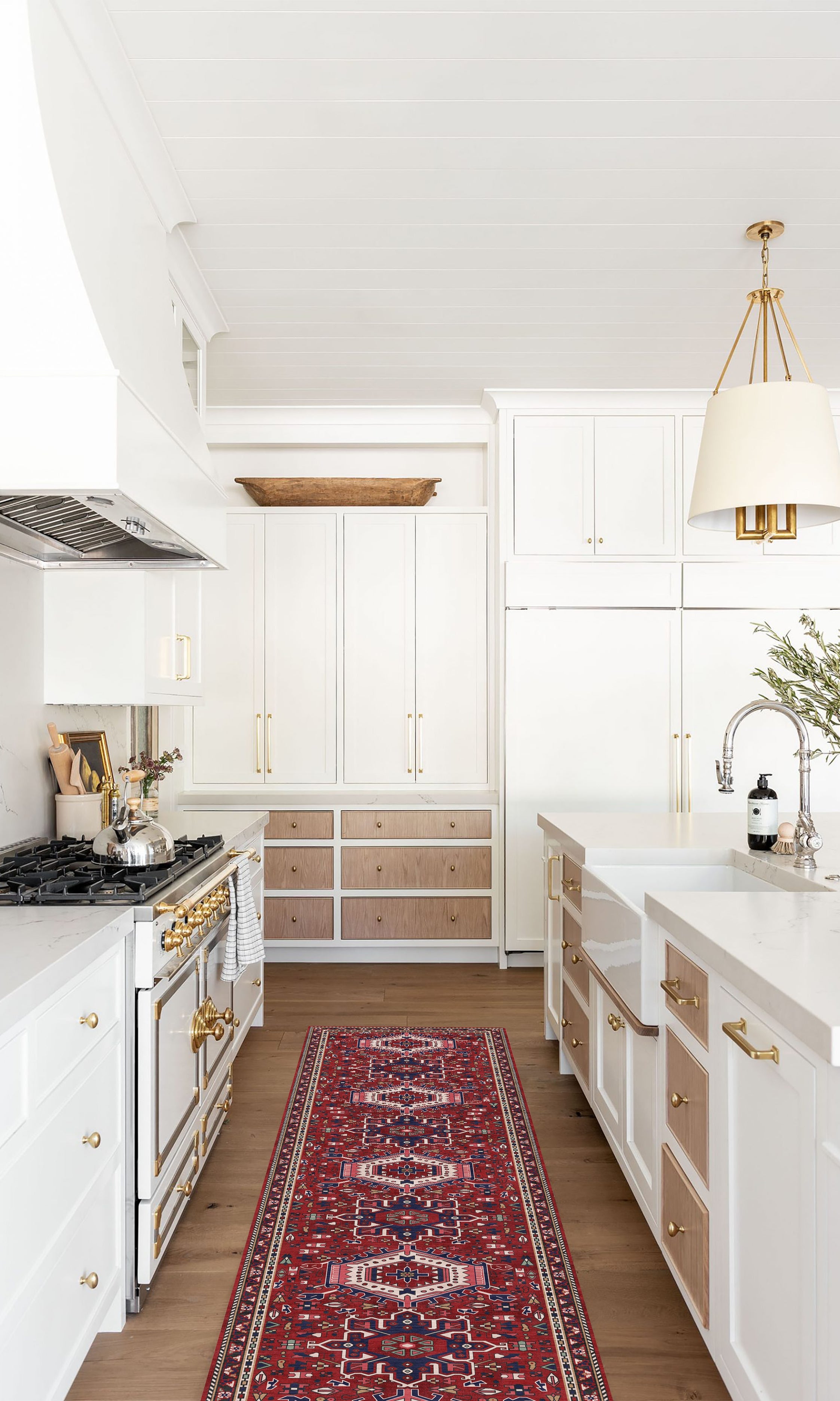 Elodie Red Burgundy Heriz Persian Rug