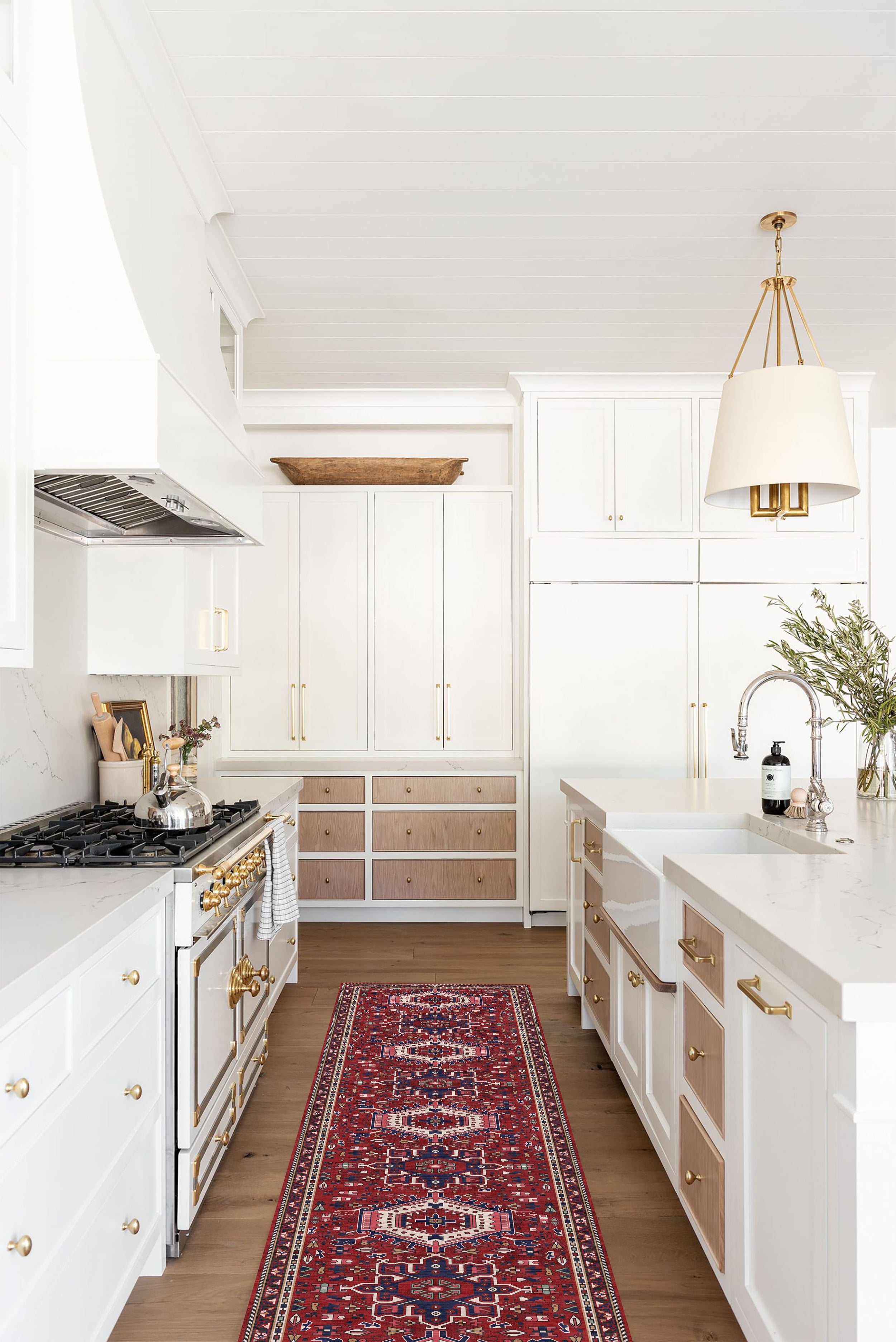 Elodie Red Burgundy Heriz Persian Rug