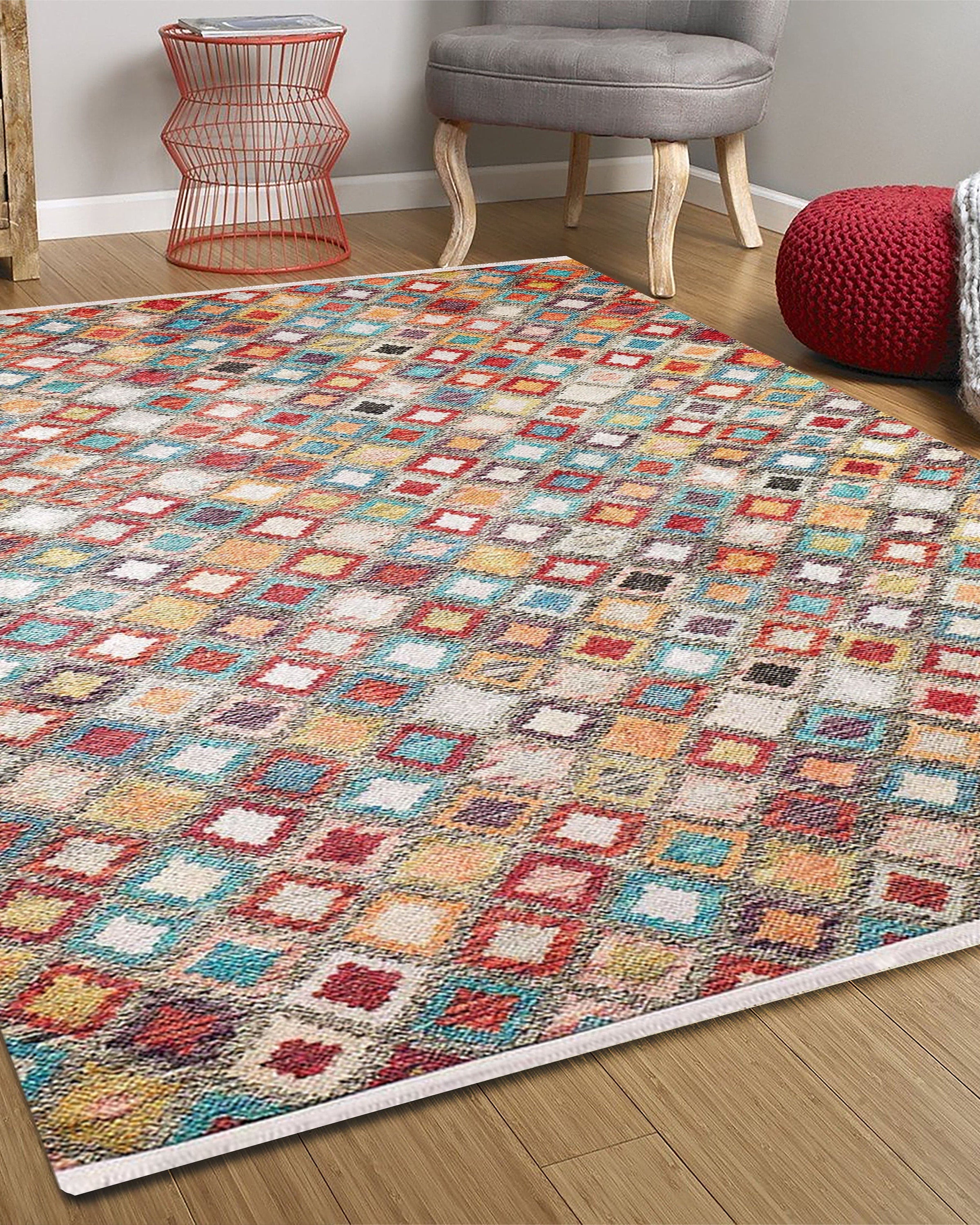 Emel Turkish Colorful Kilim Rug