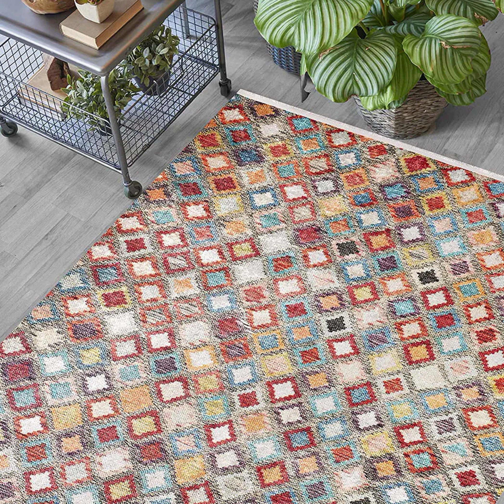 Emel Turkish Colorful Kilim Rug