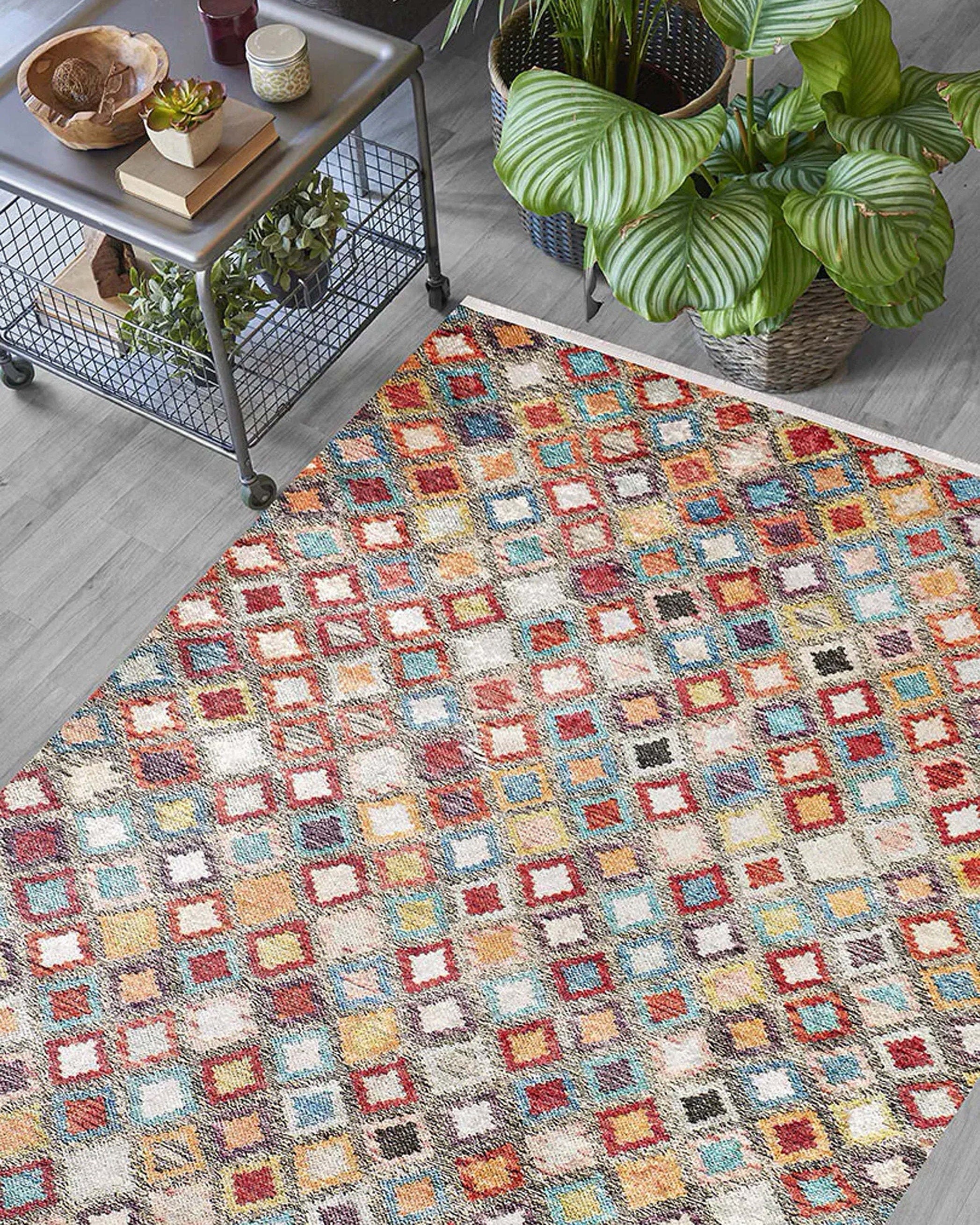 Emel Turkish Colorful Kilim Rug