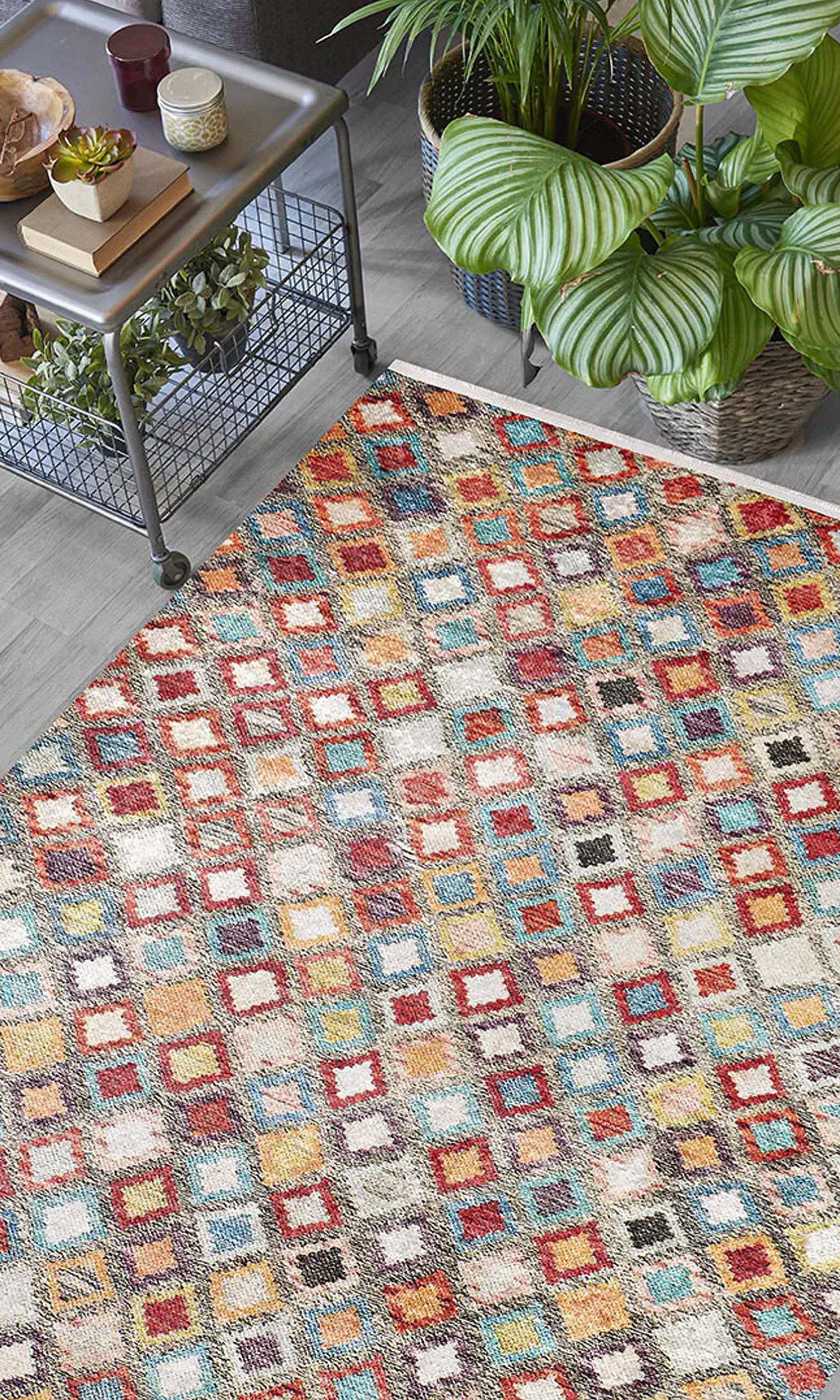 Emel Turkish Colorful Kilim Rug