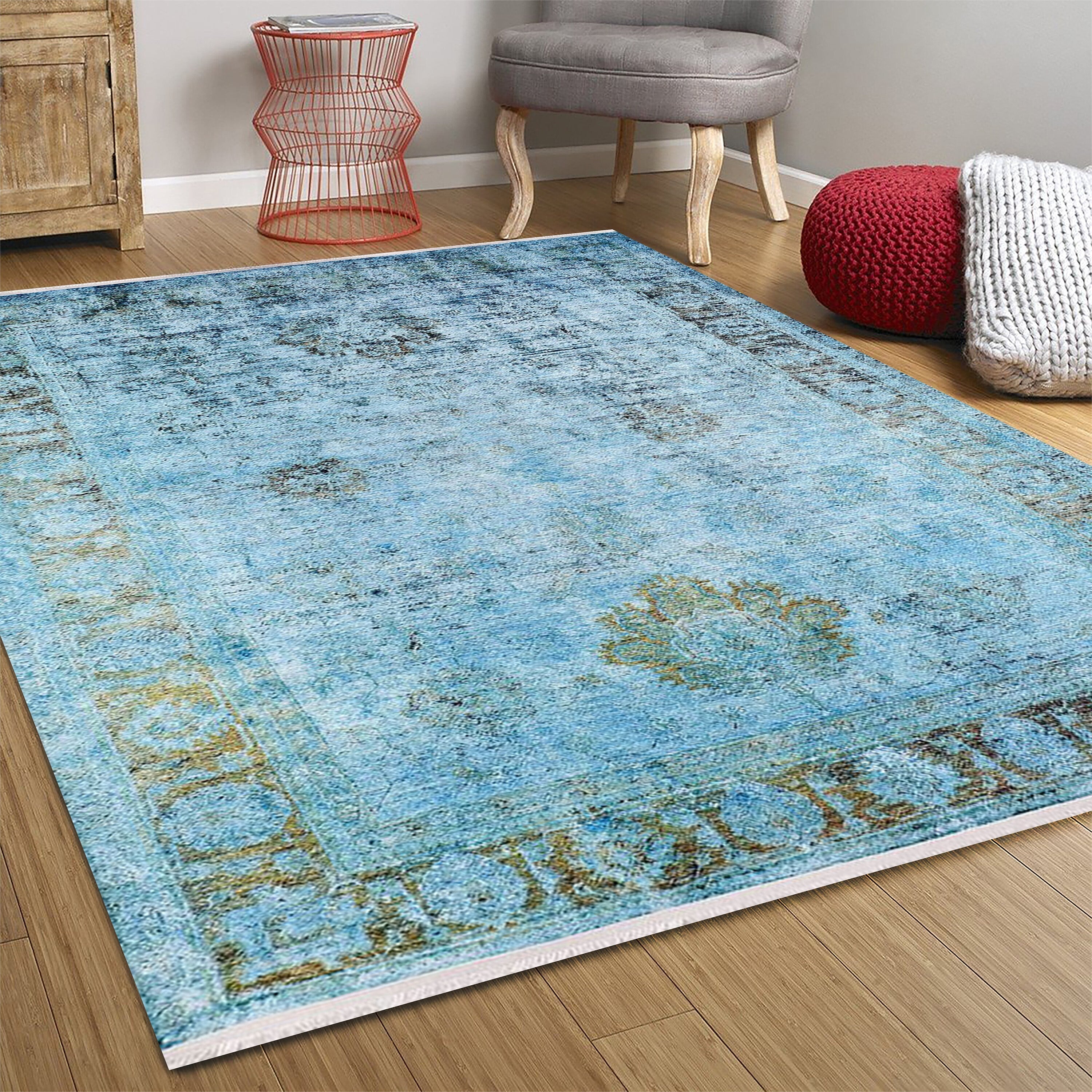 Emma Turkish Light Blue Oushak Rug