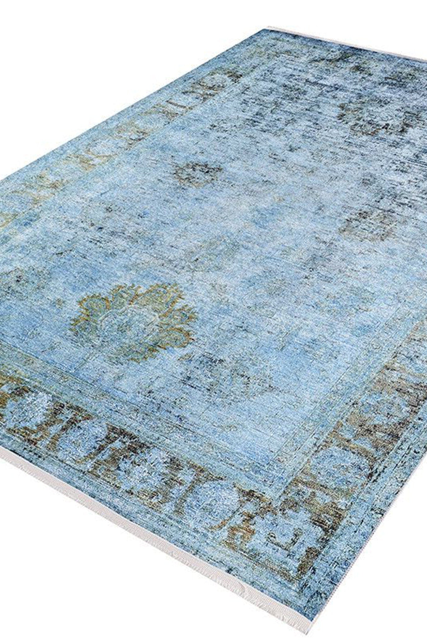 Emma Turkish Light Blue Oushak Rug