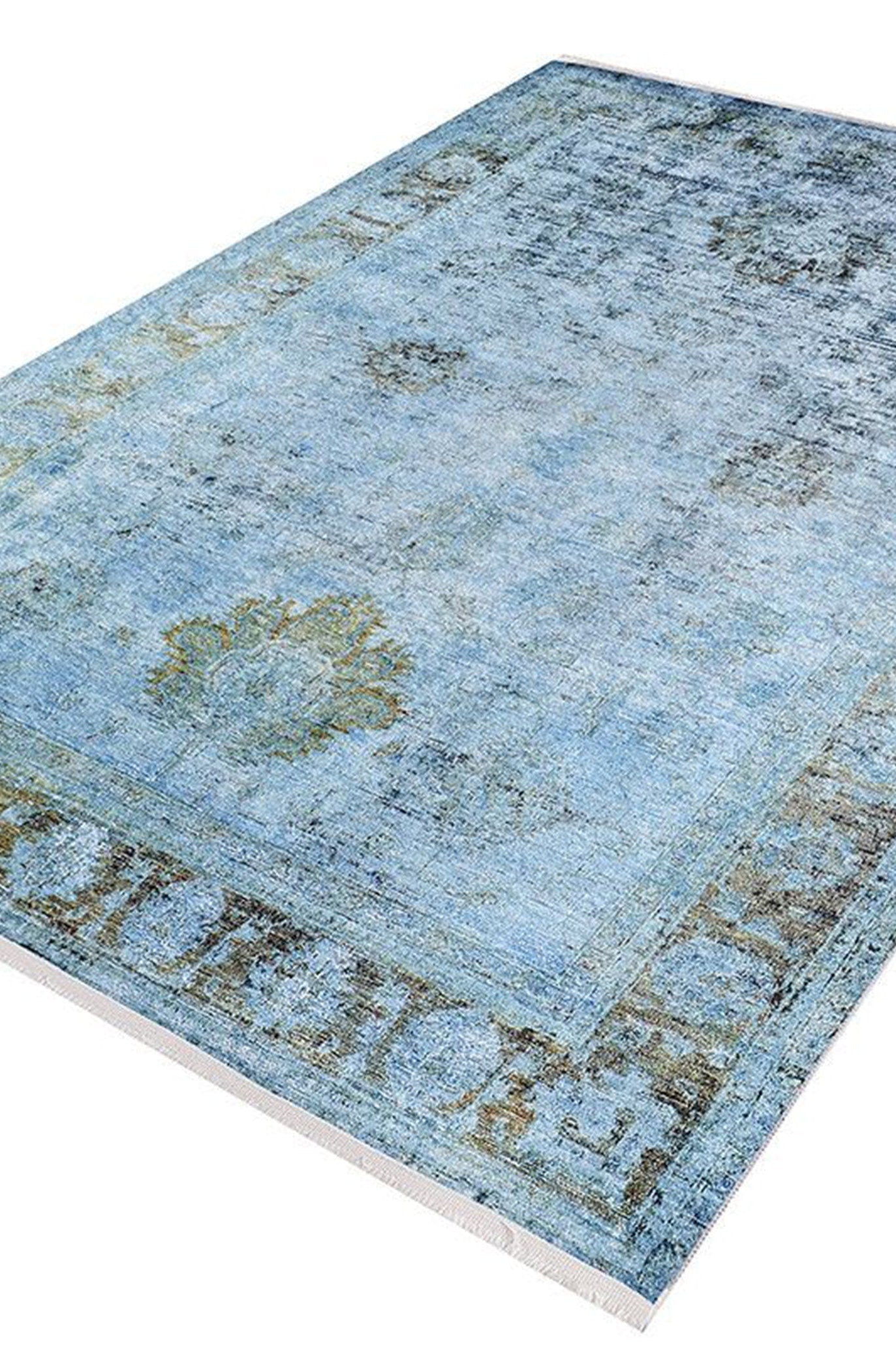 Emma Turkish Light Blue Oushak Rug