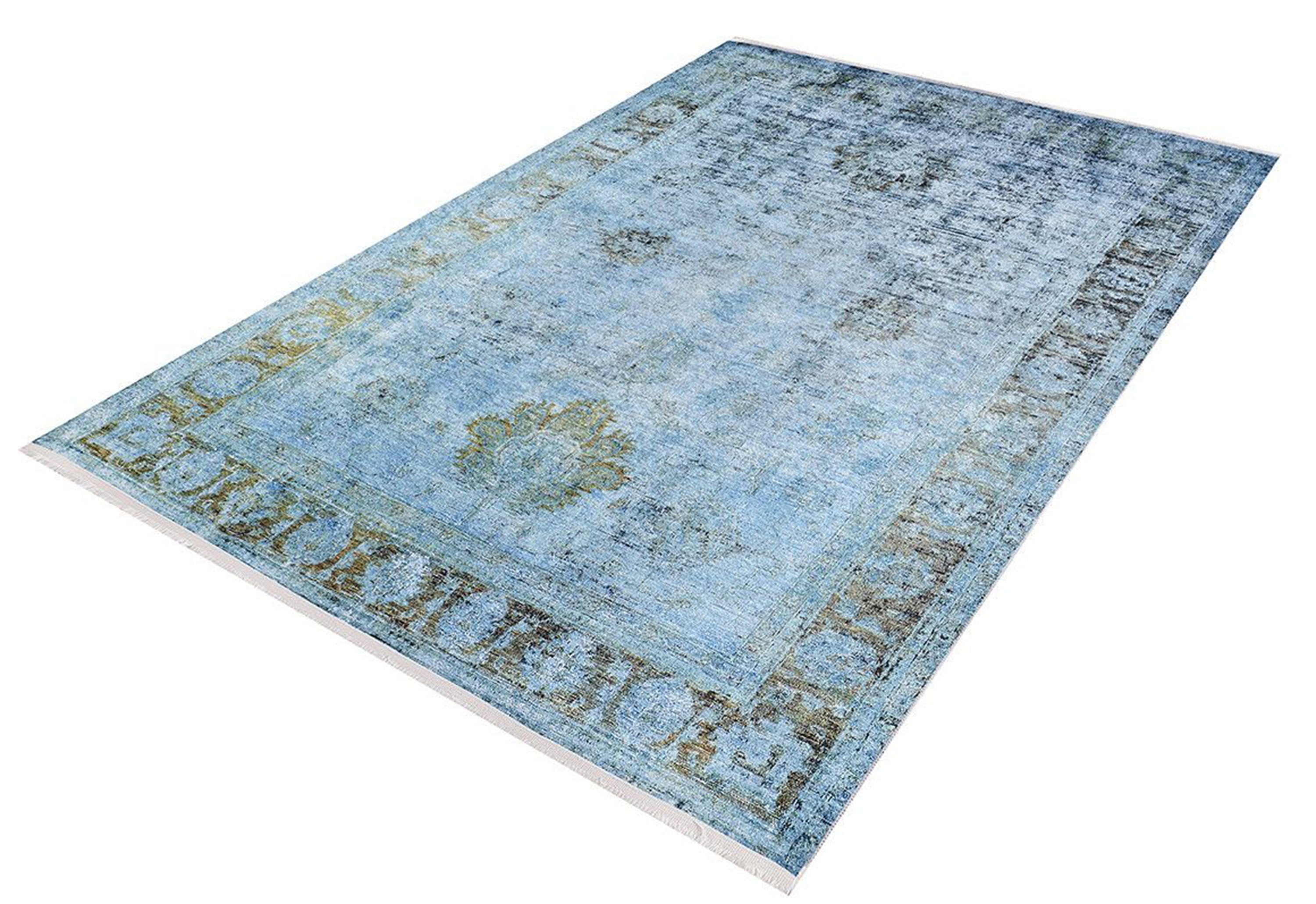 Emma Turkish Light Blue Oushak Rug