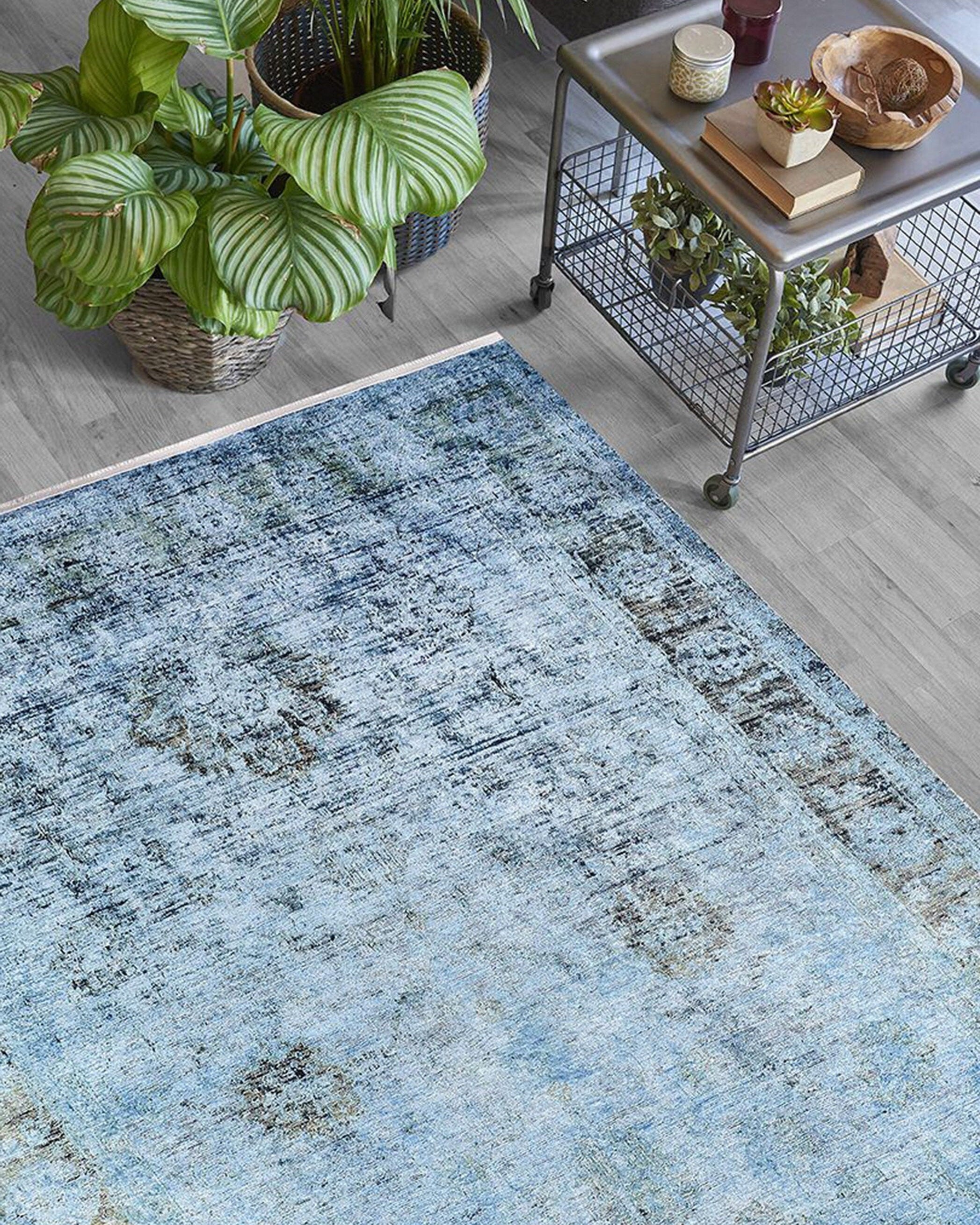 Emma Turkish Light Blue Oushak Rug